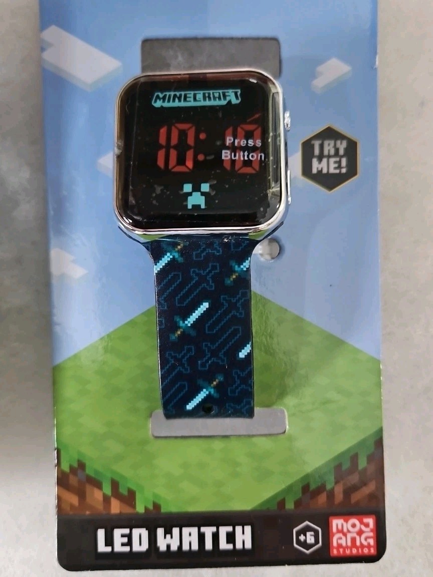 MINECRAFT kids LED Watch Lot of 2. Brand new. MOJANG LISCENCED
