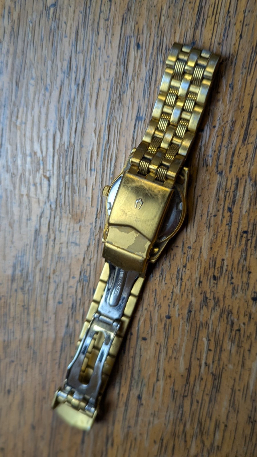 Bulova Gold Tone Diamond Watch C960495 (Needs Battery)
