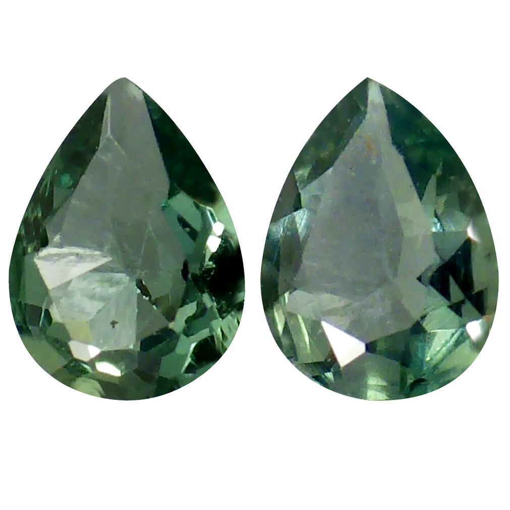 0.36 ct (2pcs) Wonderful MATCHING PAIR Pear Shape (4 x 3 mm) Alexandrite