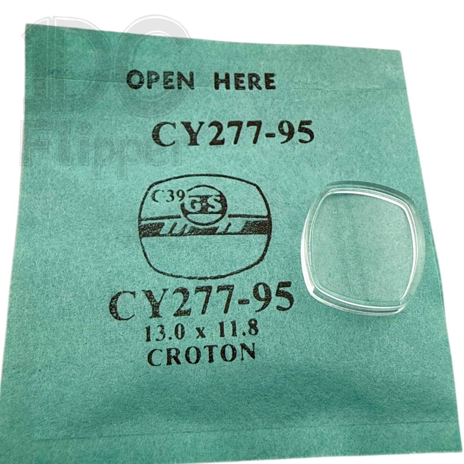 Croton Watch Crystal G-S CY277-95 13.0 x 11.8mm Curved Sides Ladies NOS Read!