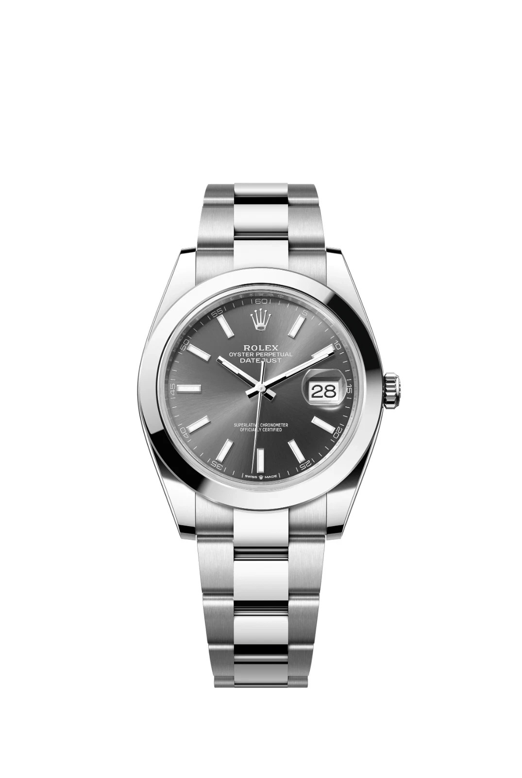 2025 Rolex Datejust 41mm Stainless Steel Rhodium Oyster 126300 Complete Unworn