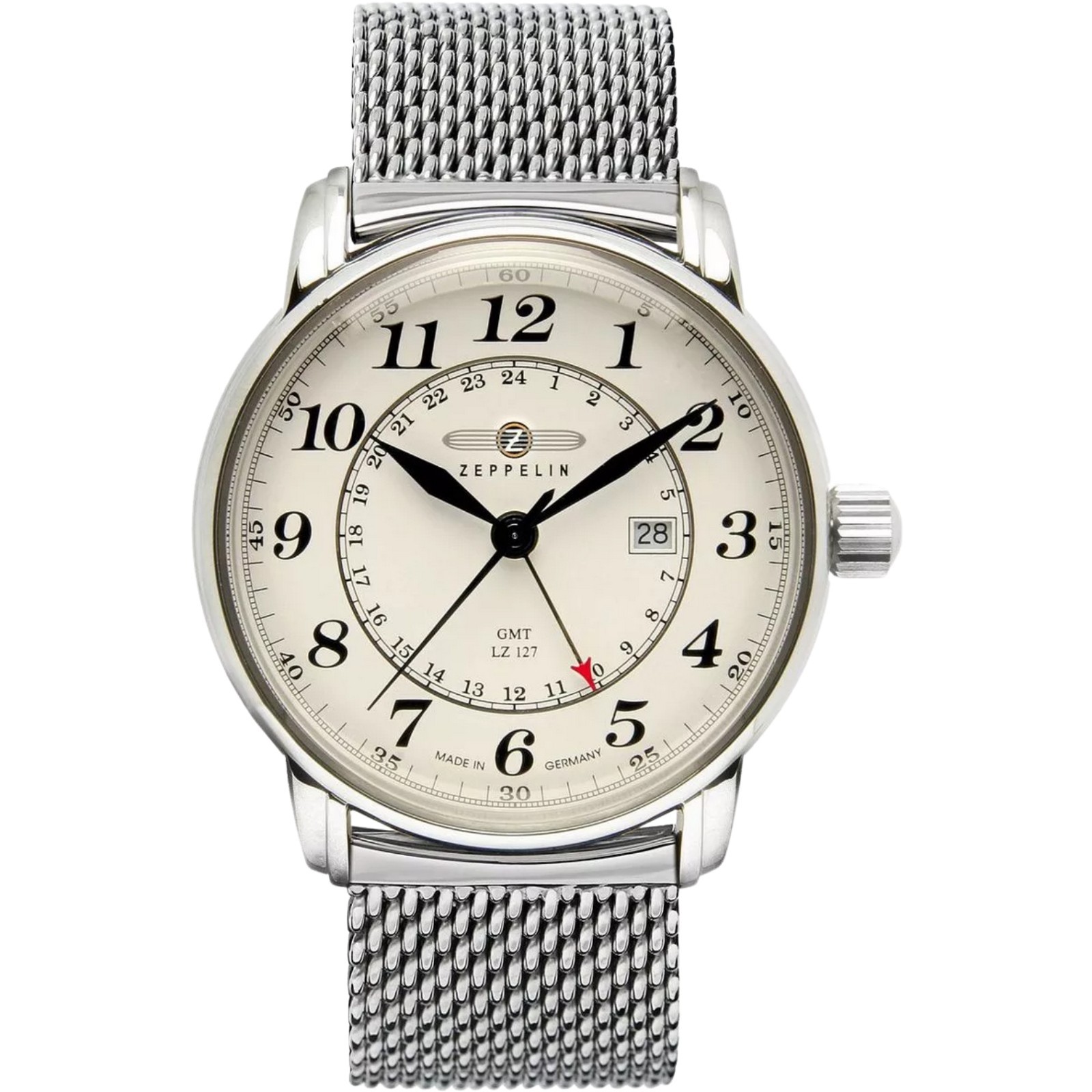 Zeppelin LZ127 Graf Zeppelin 7642M-5 Dual Time Beige Dial Men’s Watch