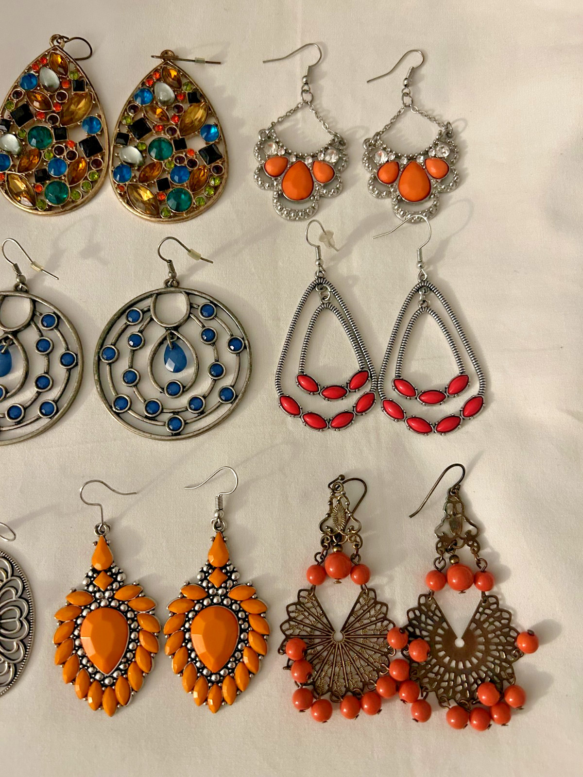 paparazzi Collection Various bohemian Style Dangle drop Multi-color 10 Earrings