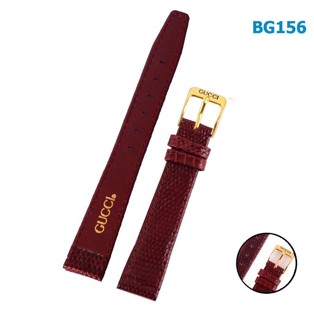 4200L Gucci Original Red Leather Band 15MM, With 12mm Original Gucci Buckle.
