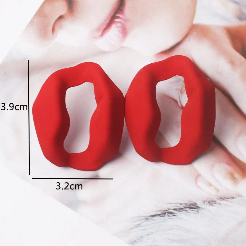 Red Hanging Earrings Simulated Pearl Heart Drop Elegant Jewelry 1 Pc