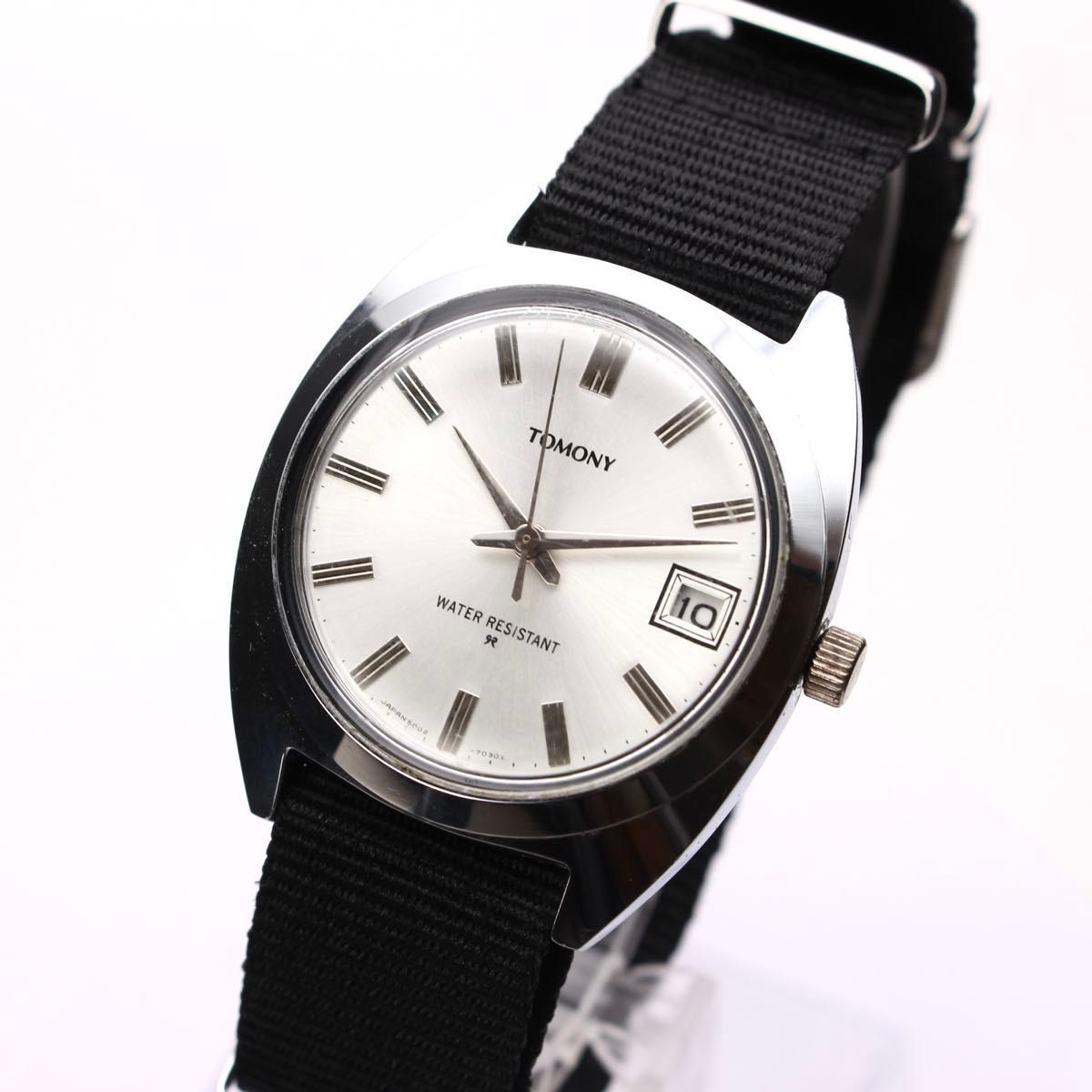 Seiko Tomony Hand Winding Watch 5000-7010 Silver Dial Japan Rare
