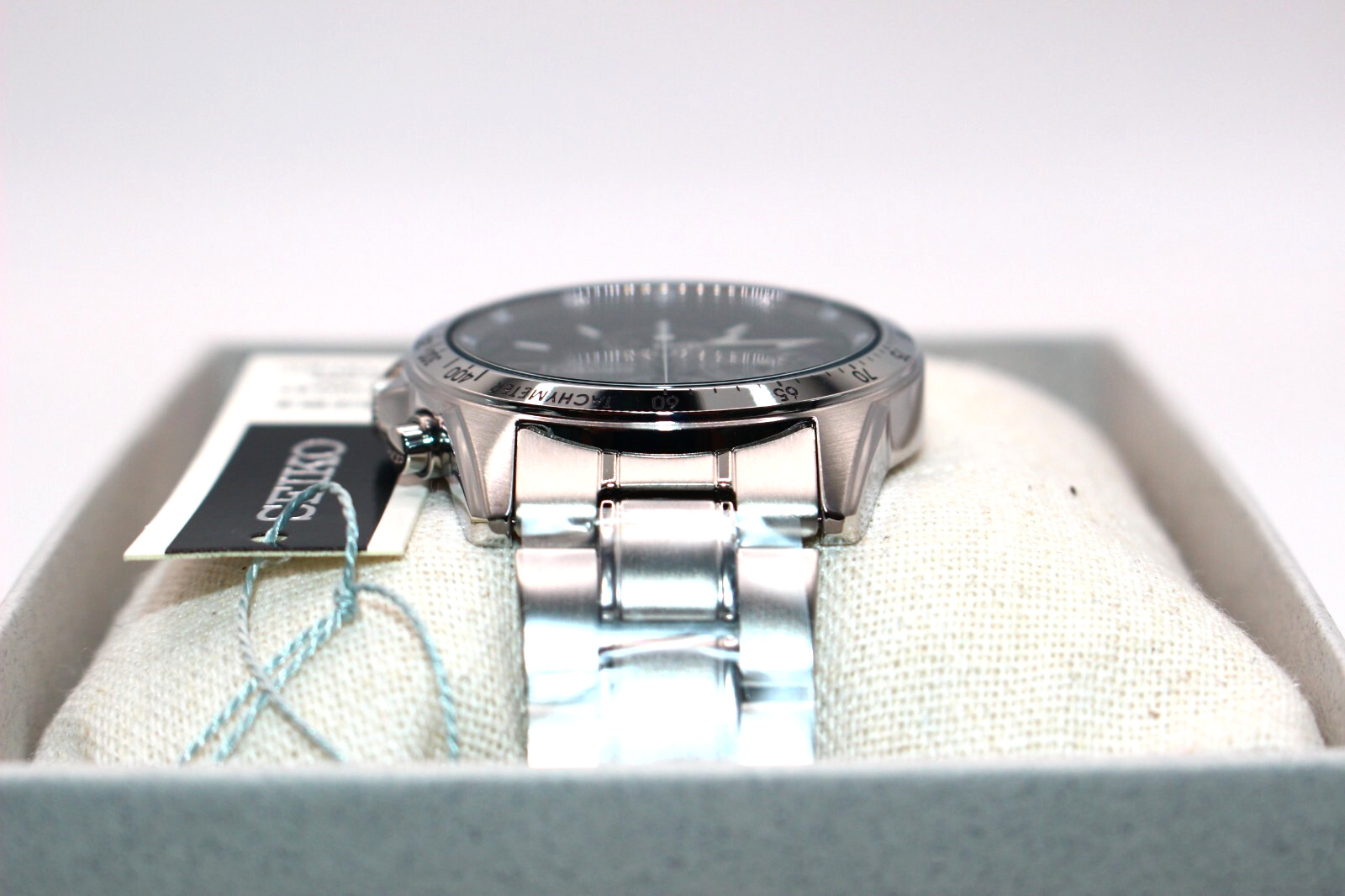 SEIKO Selection SBTQ041 Chronograph Quartz Men’s Watch Silver Black From Japan