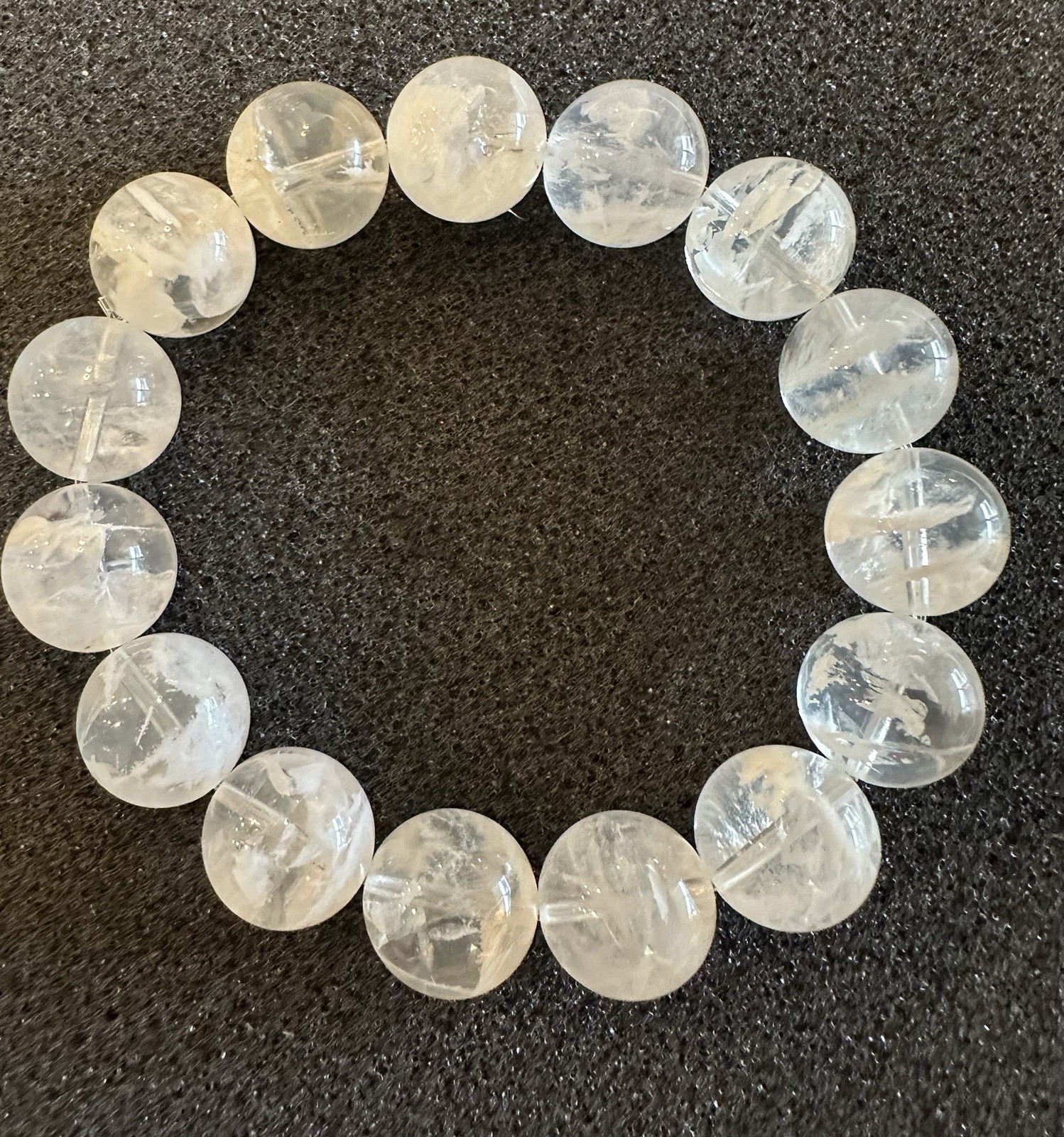 13.7mm Snowflake Phantom Quartz Bracelet