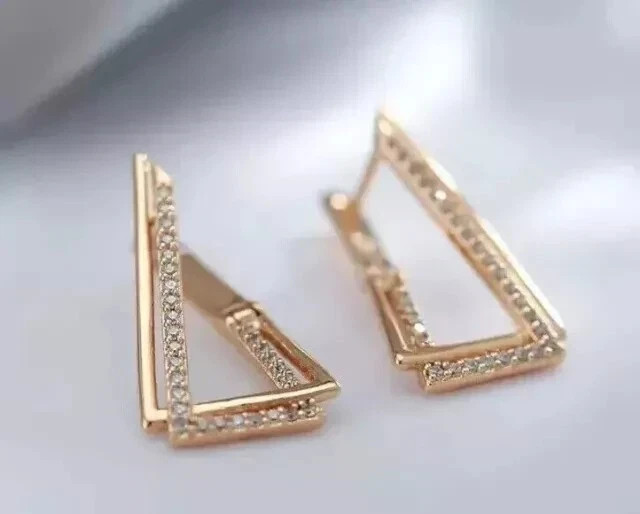 Women’s Engagement Hoop Earrings Round Cut Simulated Diamond 925 Starling Silver
