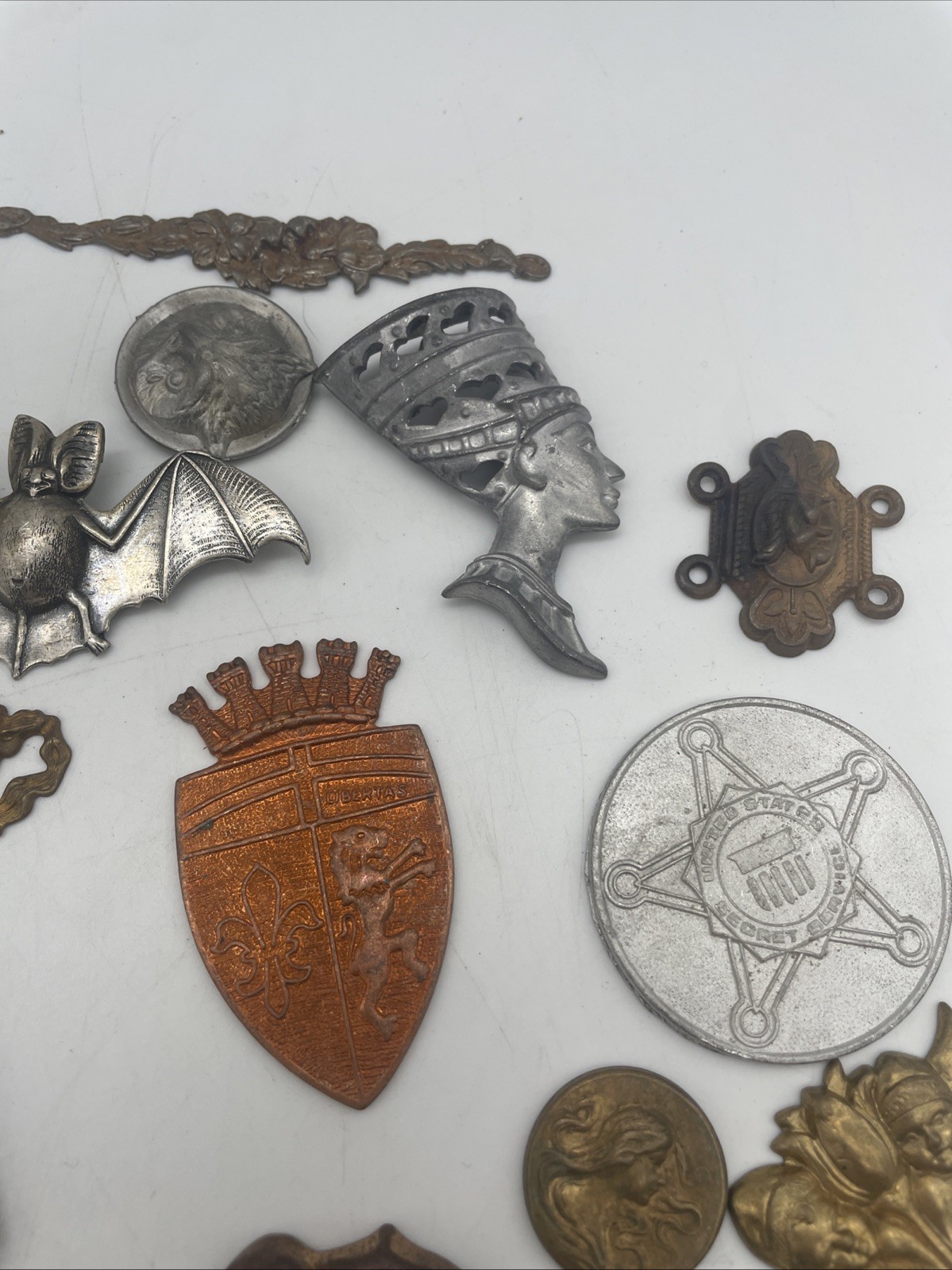 Vintage Metal Jewelry Making Findings Parts & Charms Mixed Lot