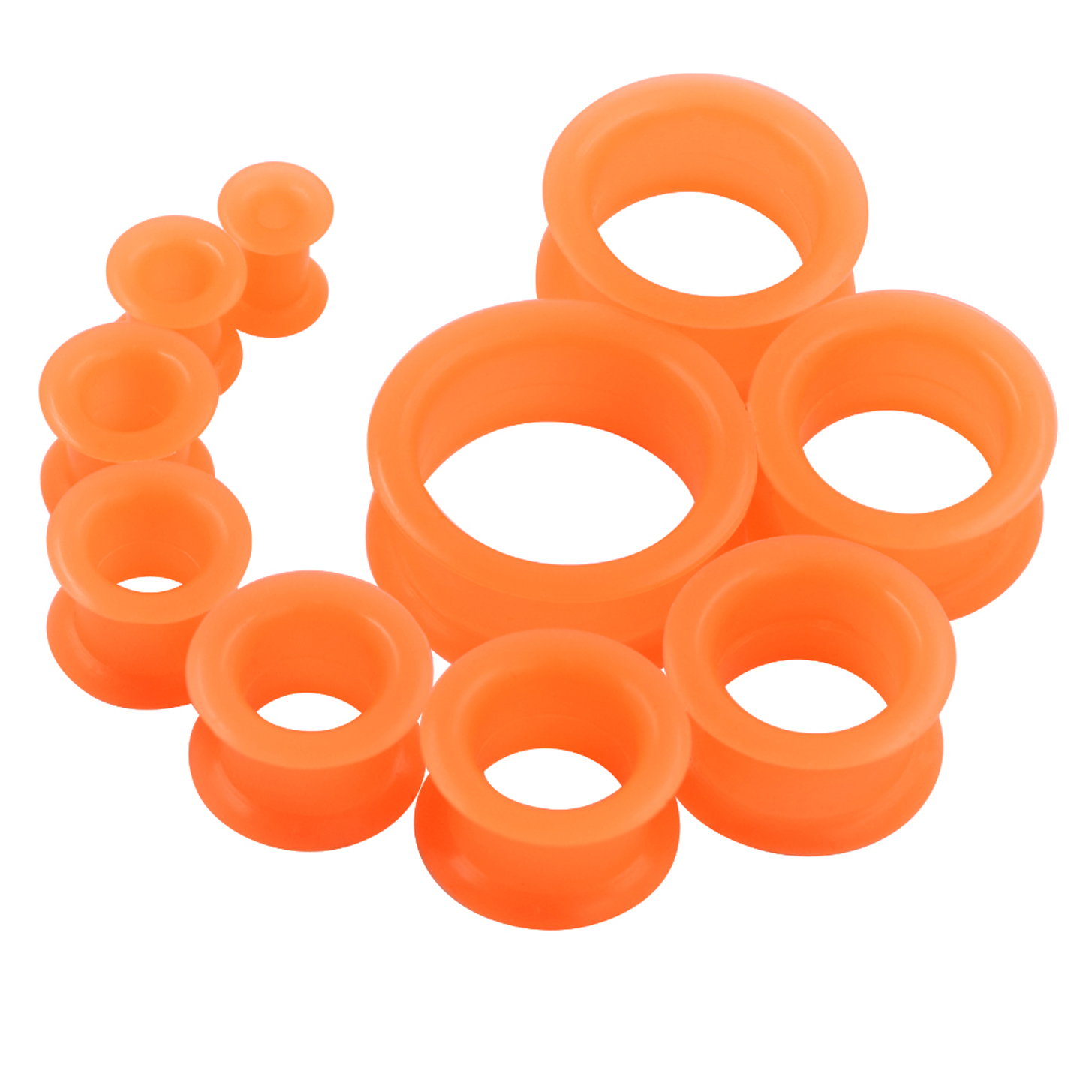 20PCS Silicone Ear Tunnels Plugs Set Earskin Ear Gauges Expander Stretching Kit