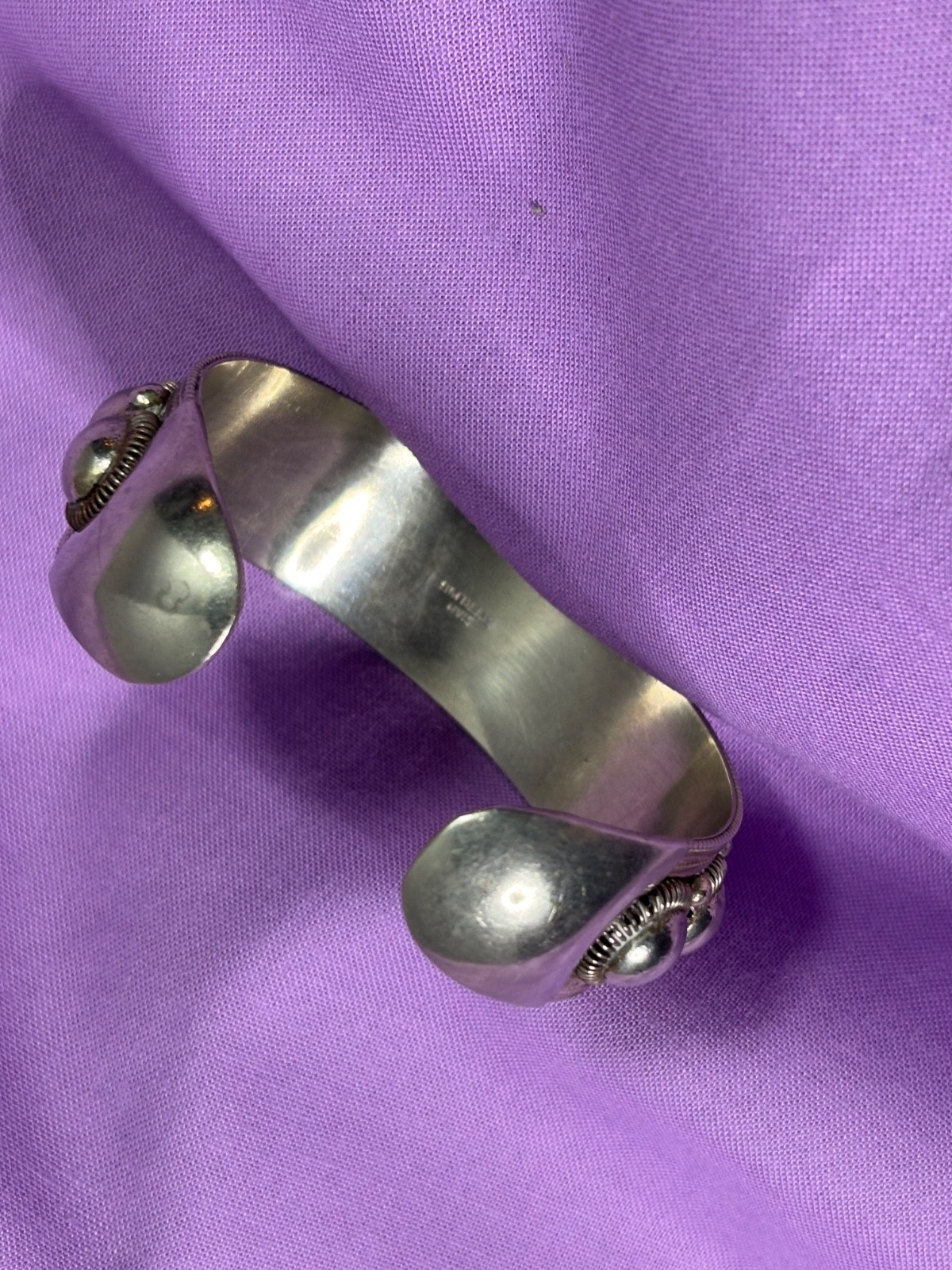 Tribal Siam Sterling Silver Cuff bracelt 38.3g