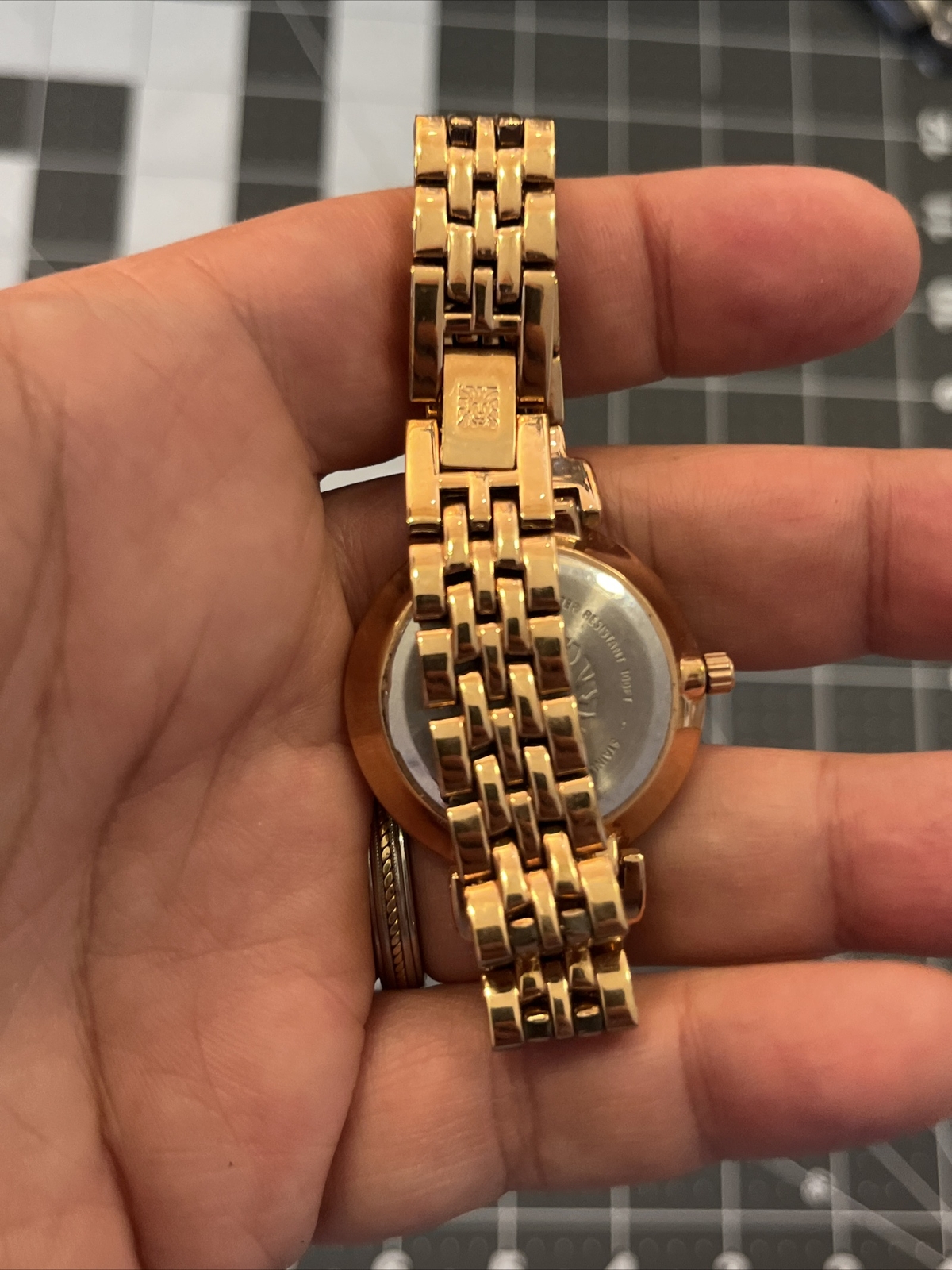 Anne Klein Considered AK/3630 Ladies Gold Metal Analog Solar Powered Watch