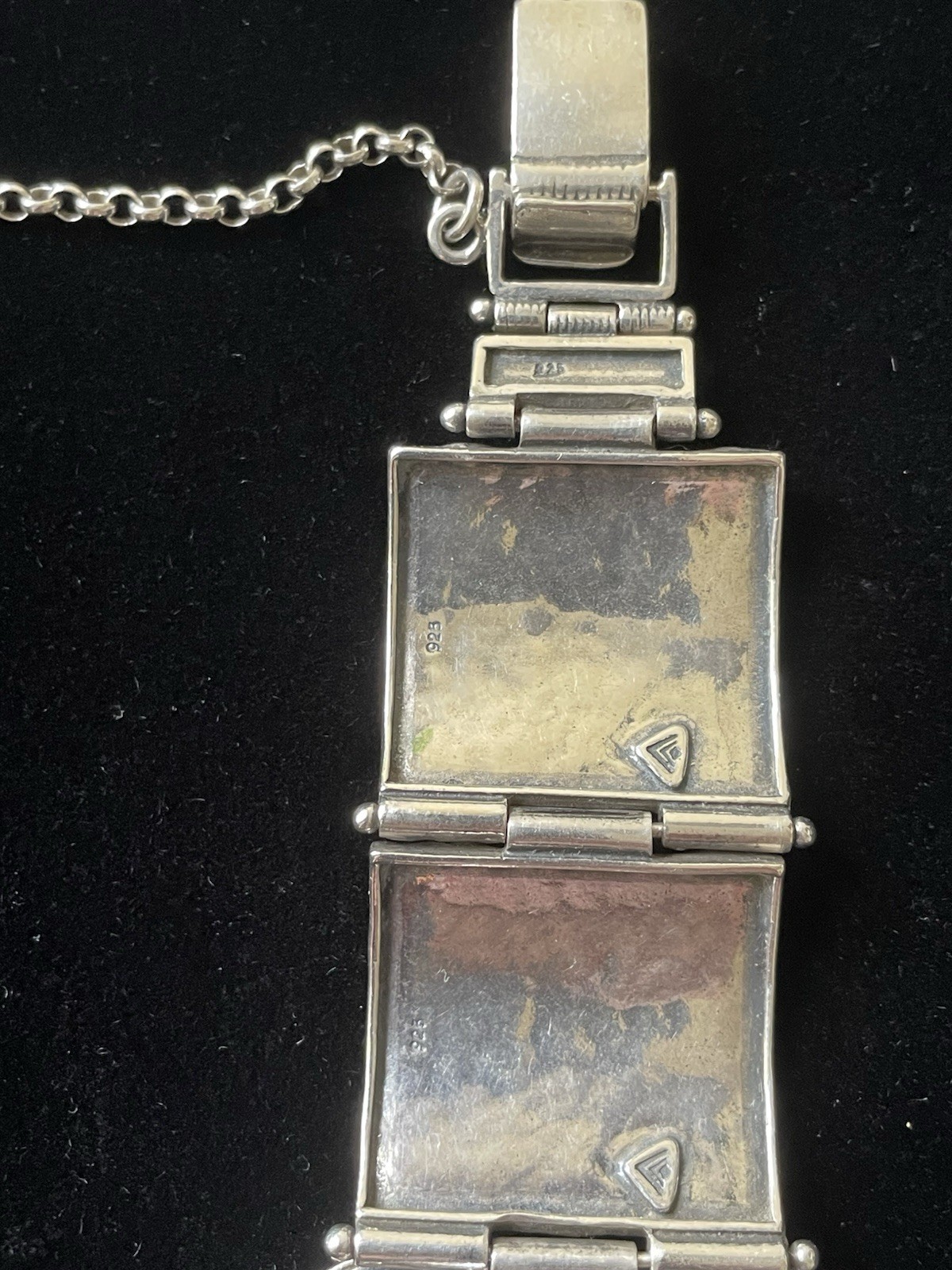 Silpada Sterling Silver Hammered Square Link Watch T1372 Retired New Battery!