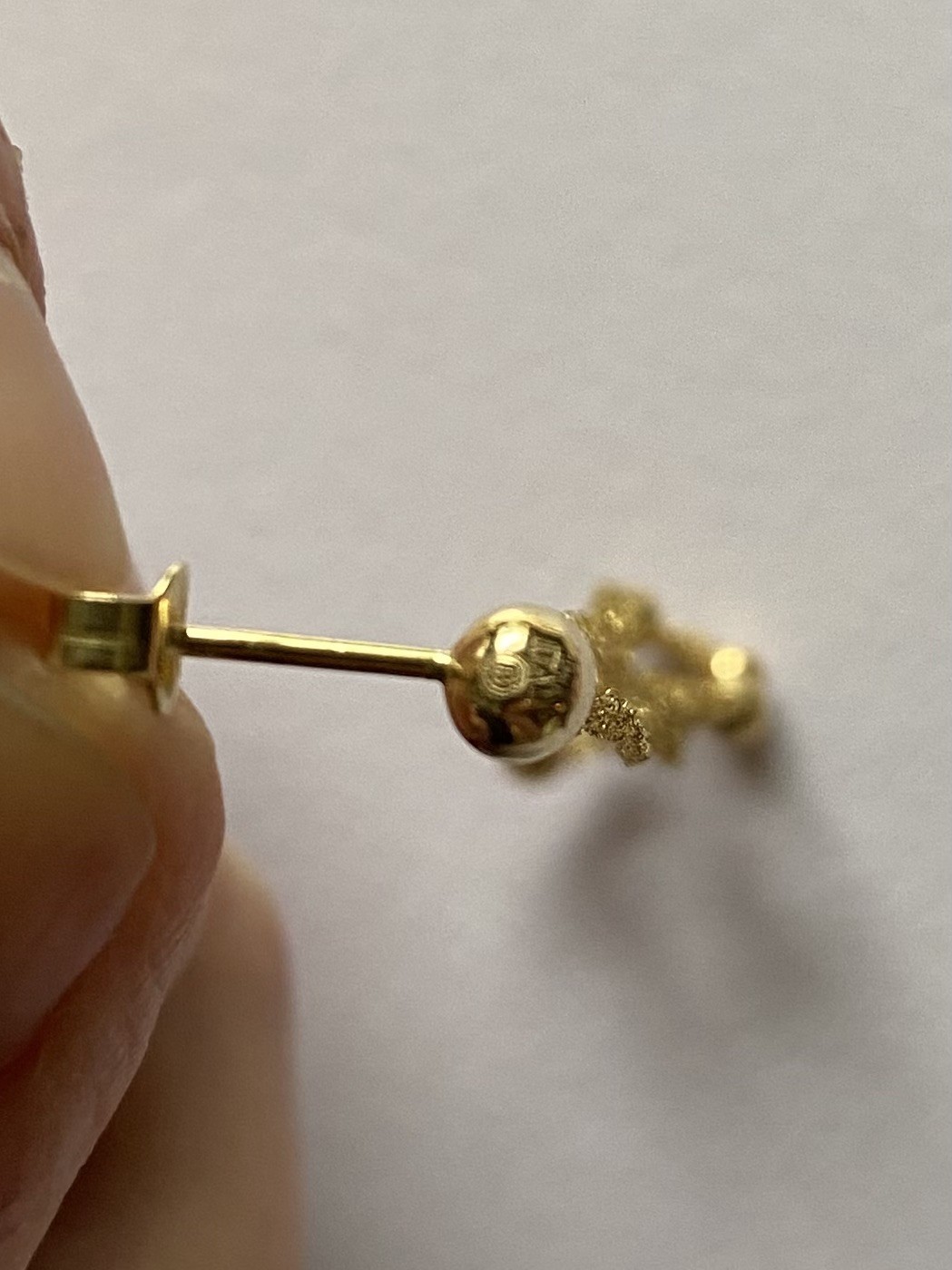 14k Yellow Gold Soft Mesh Balls Earrings Studs 14mm made in Italy
