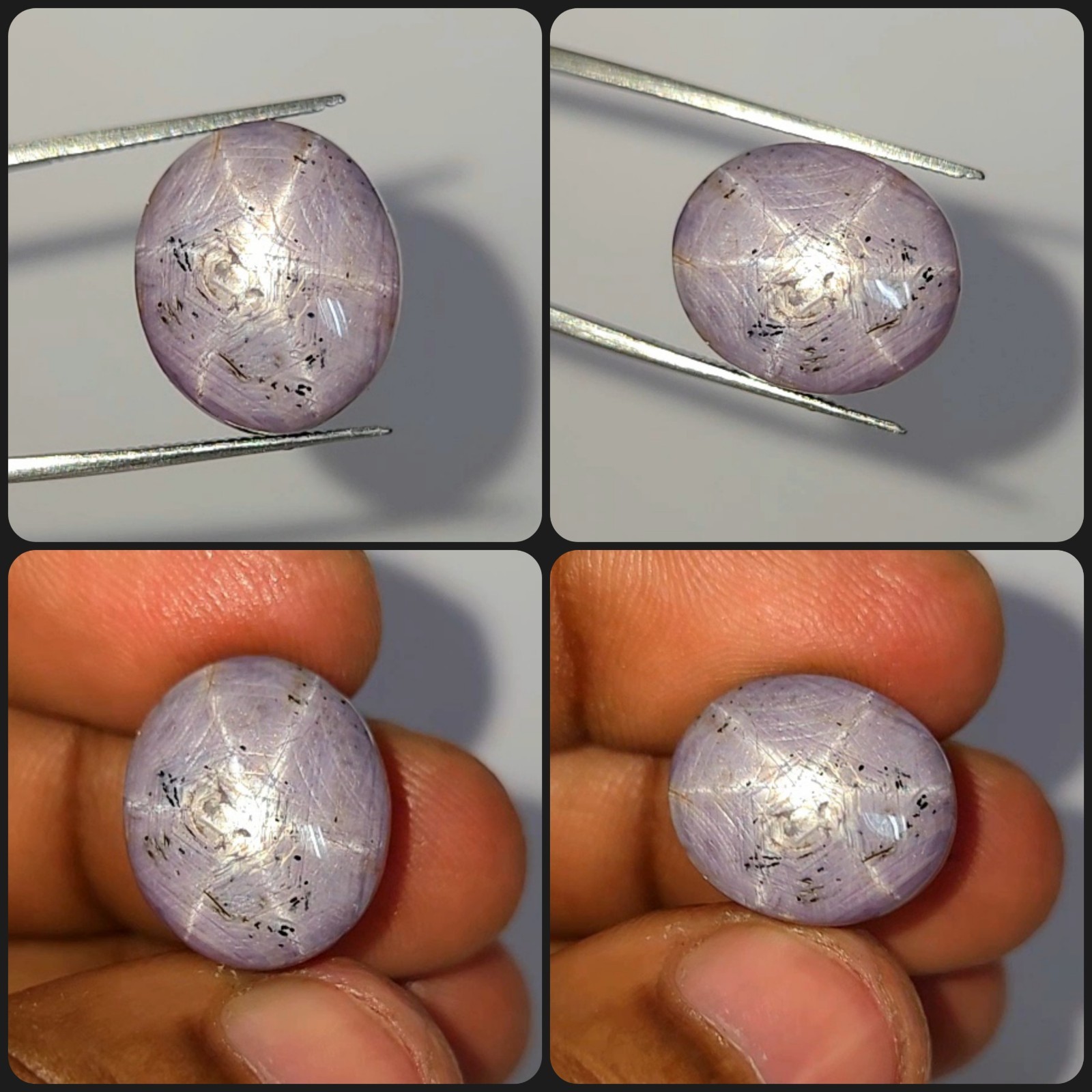 Natural 25.45 ct Star Ruby Pink Oval Cabochon untreated loose gemstone