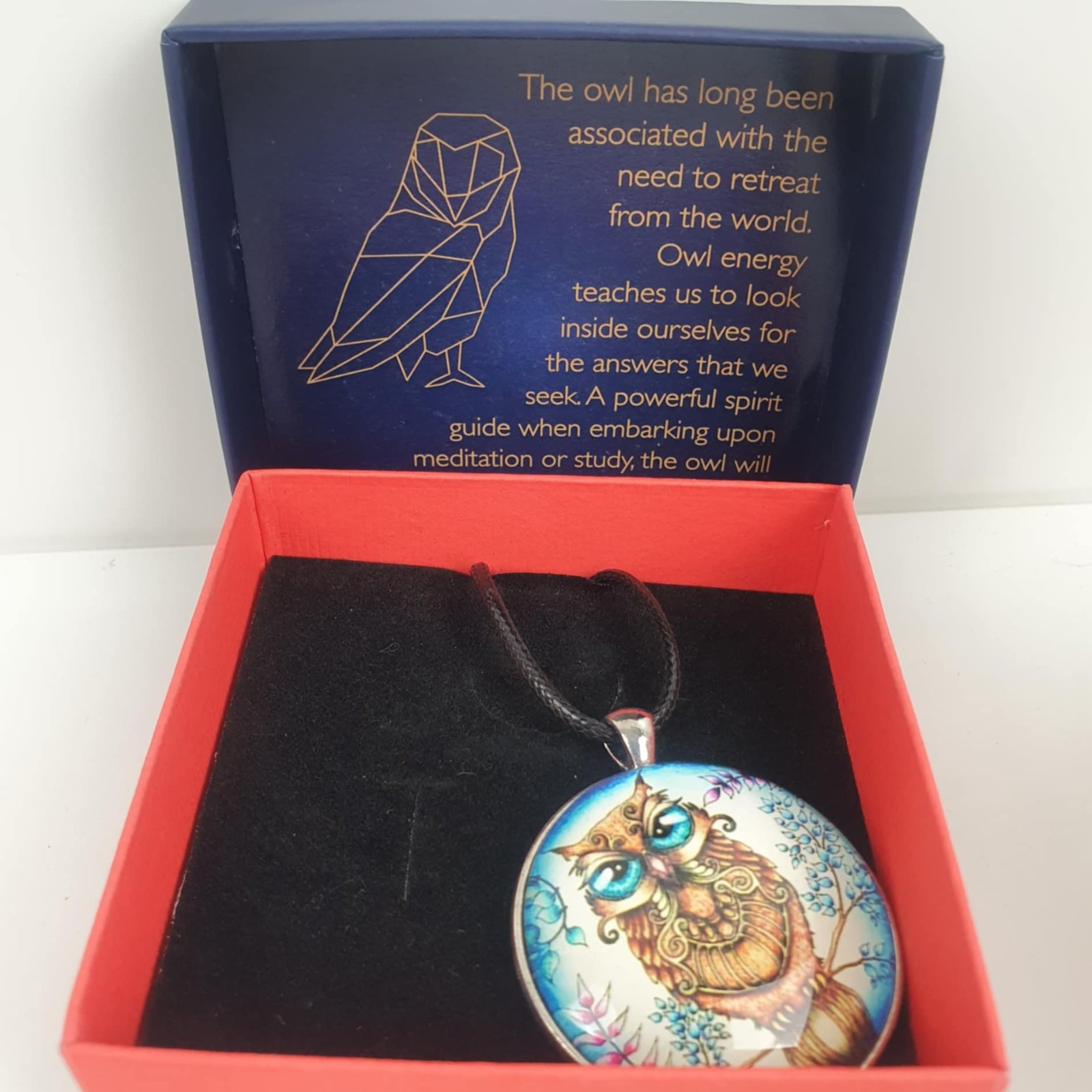 Mystical Owl Pendant Necklace In Gift Box – Ideal Teacher Of Christmas Gift