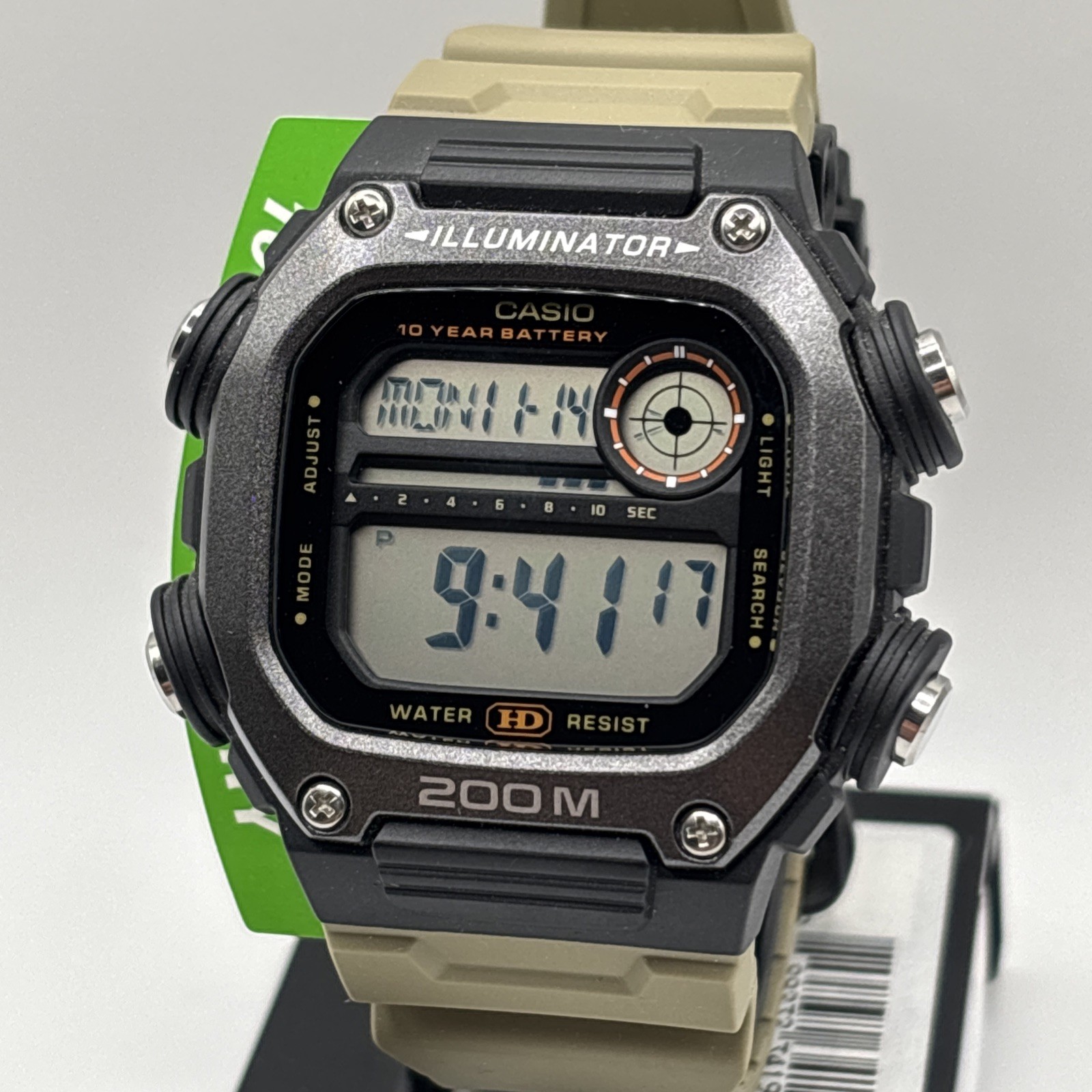 Casio DW291HX-5AV X-Long Strap Watch World TIme Alarm Day/Date 200 Meter WR NEW