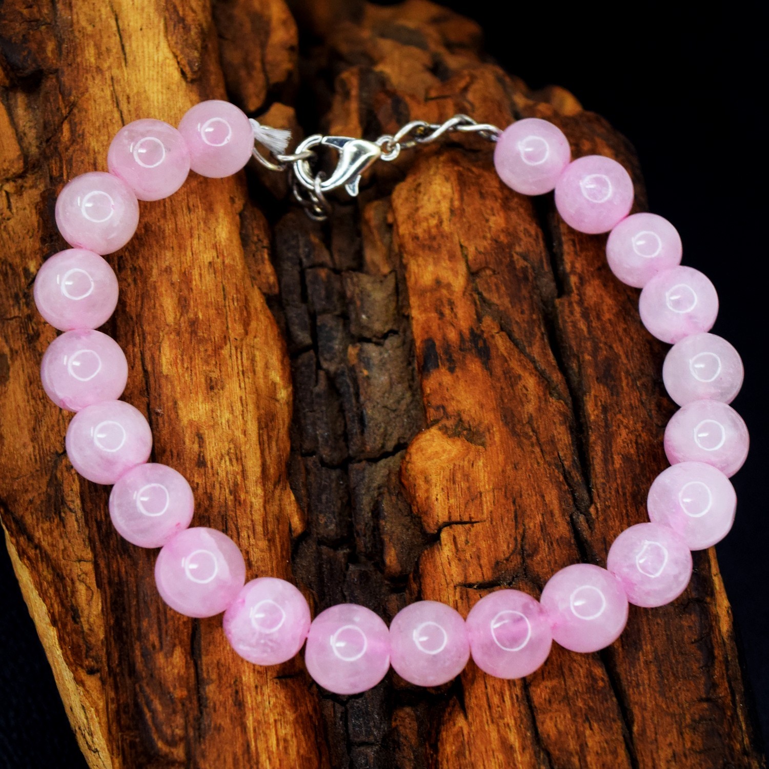 Top Quality Fantastic Rose Quartz 81.00 Cts Stunning Beaded Bracelet RK 70 AZ26