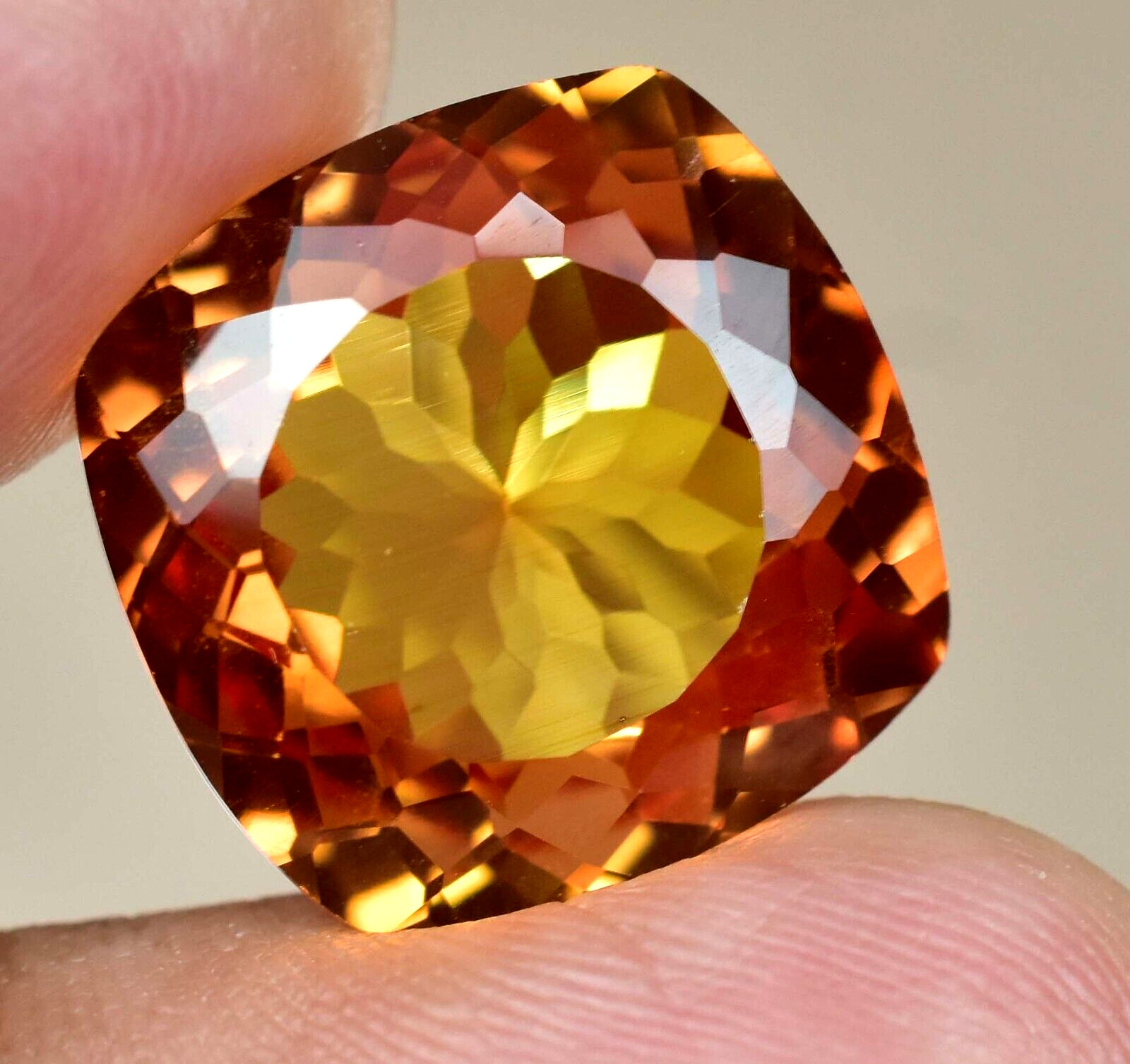 Natural imperial Topaz 20.20 Ct Cushion Stunning Flawless AGL Certified Gemstone