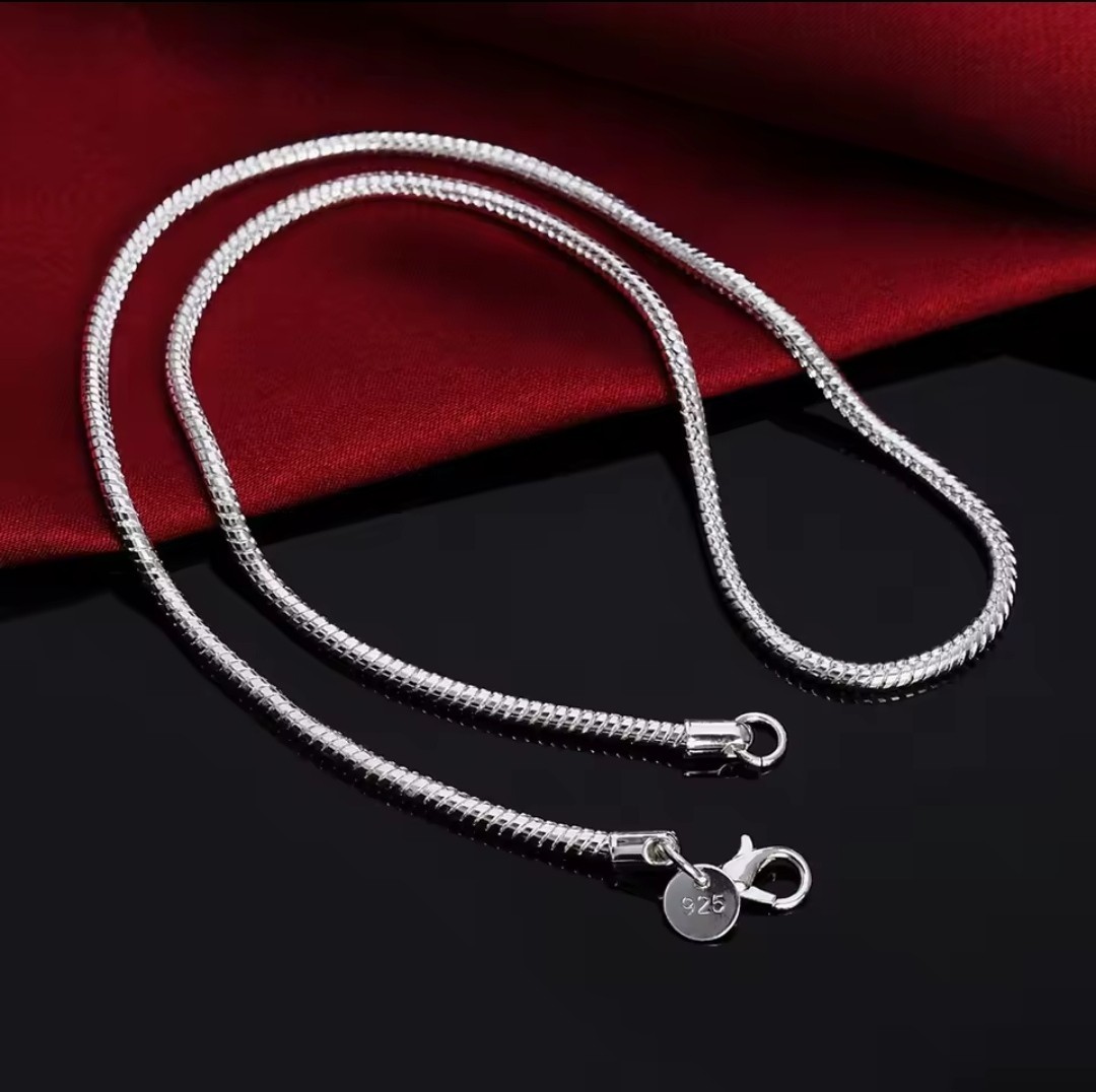 925 Sterling Silver Chain Necklace .925 Italy All Sizes