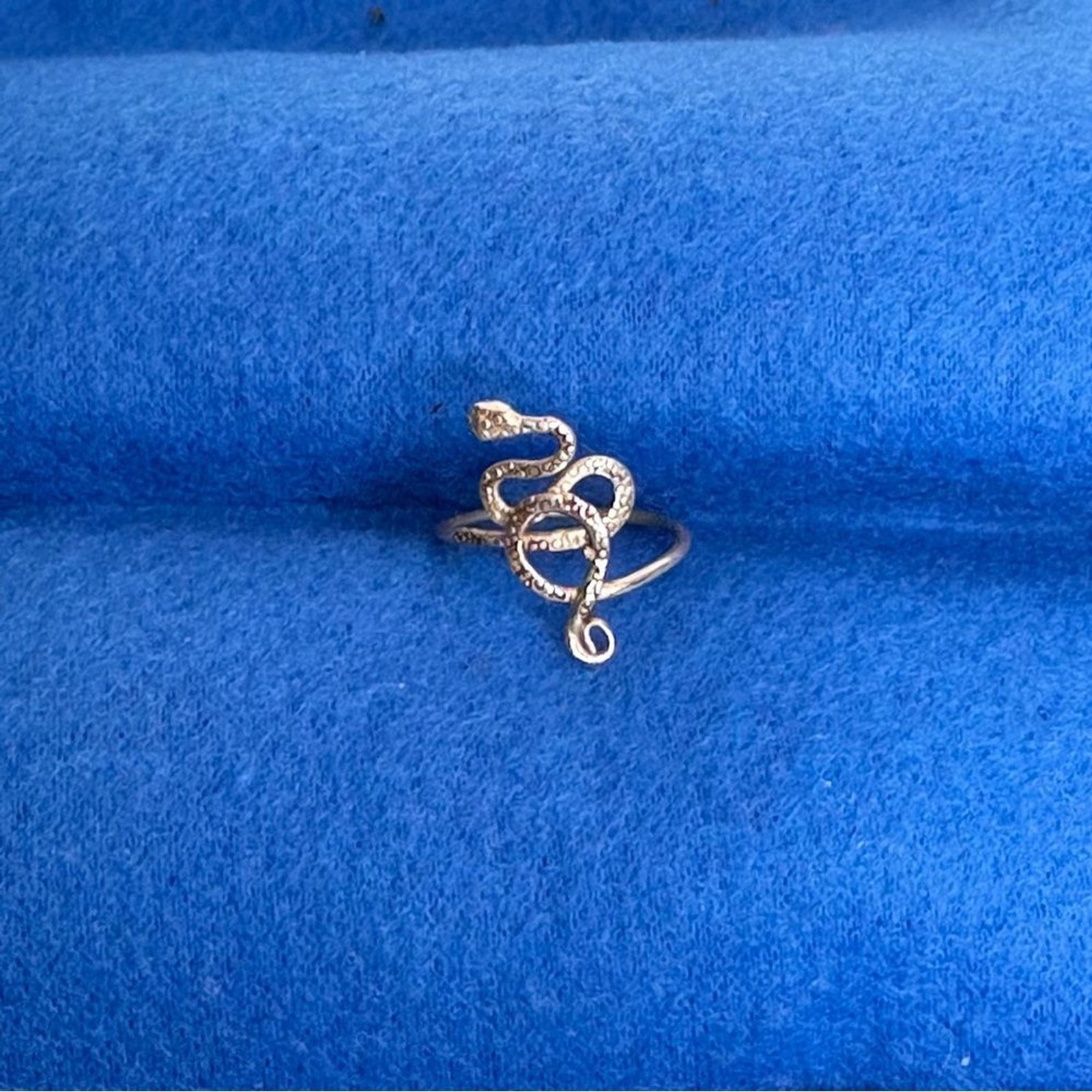Hand Crafted One of a Kind Pure Silver Snake Ring Size 9