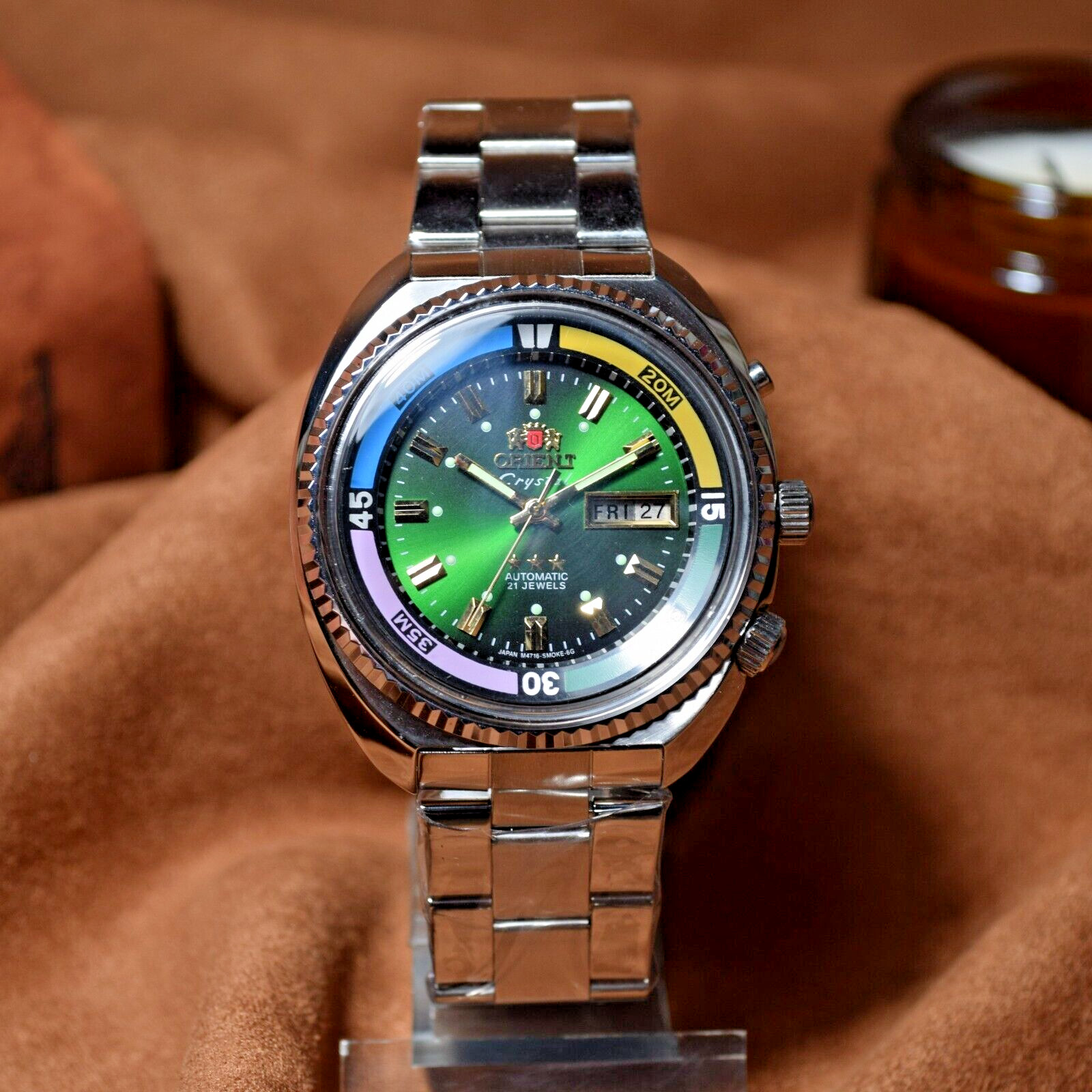 Japan Watch Orient KING DIVER Automatic watch KD Green Dial 21 JEWEL Original