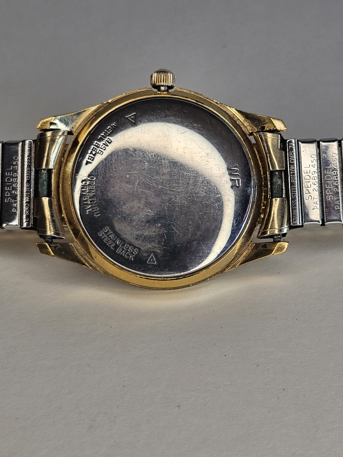 Benrus Automatic Day/Date 17J Silver Dial Gold SS Bracelet Vintage