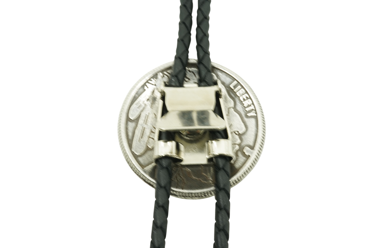 Hand Made Five Cents US Buffalo Nickel Western Cowboy Rodeo Bolo Tie