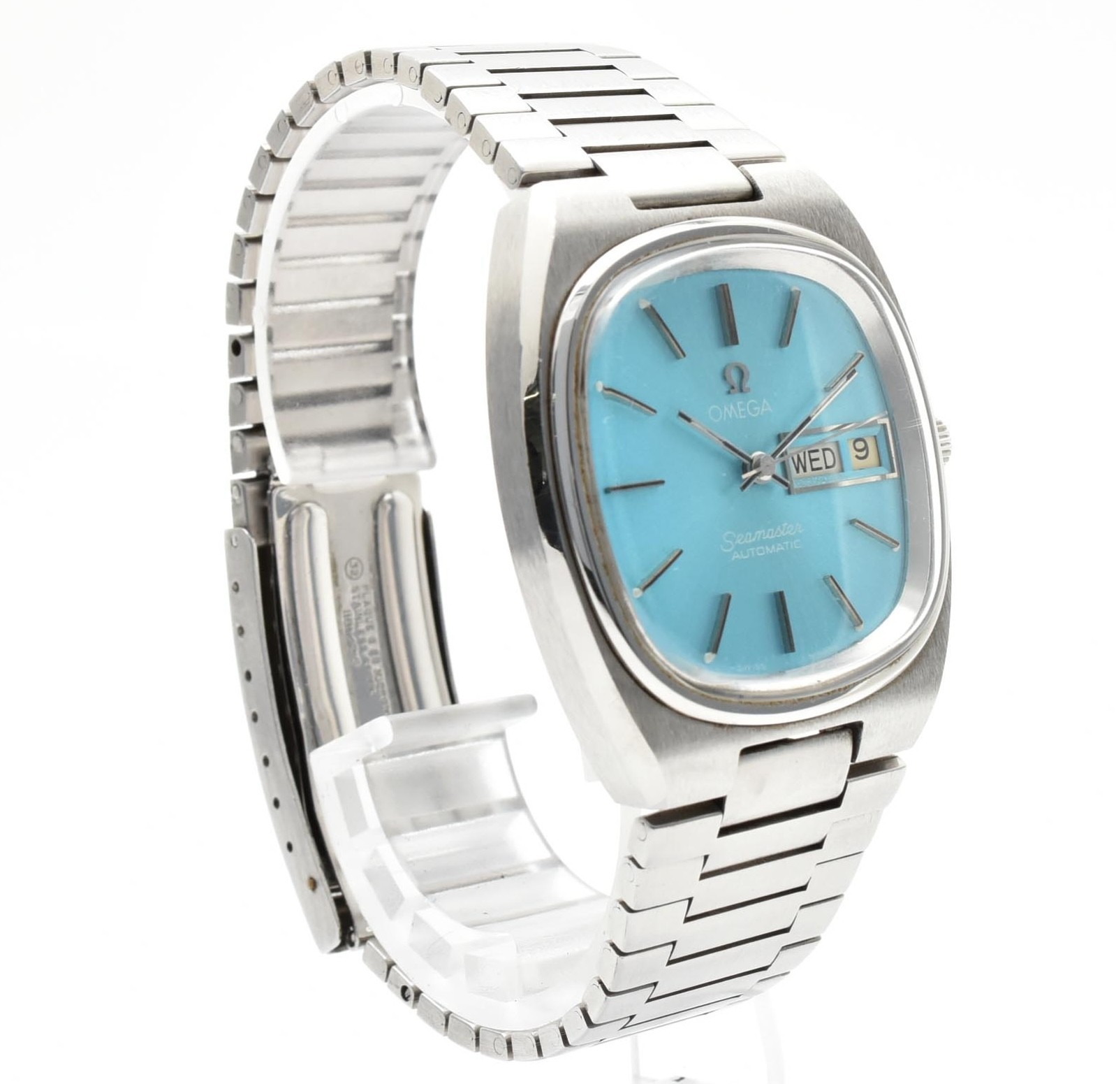Vintage OMEGA Seamaster TV Cal.1022 166.0213 Ice Blue Dial Automatic Men’s Watch