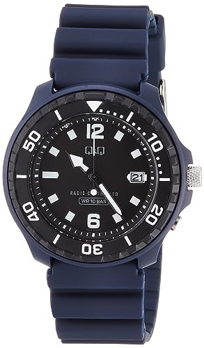CITIZEN Q&Q D02A-002VK Radio Solar Watch Navy Men’s Japan New