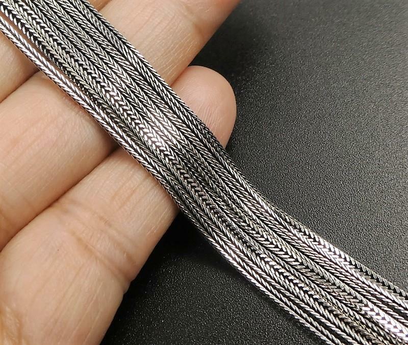 Finely Braided Italy 925 Sterling Silver Chain Necklace 1.3m 18″ 20″ 22″ 24″