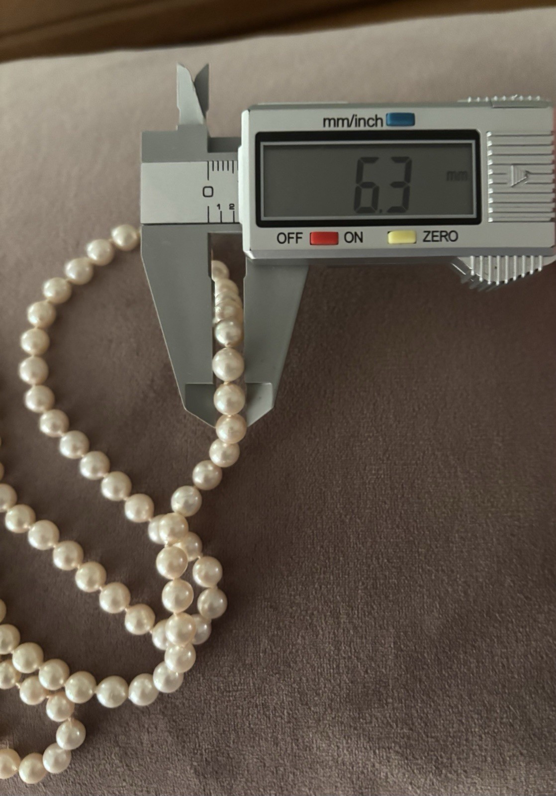 Vintage Akoya Pearl Necklace Silver Clasp 6mm 35” Opera Length Creamy Hue