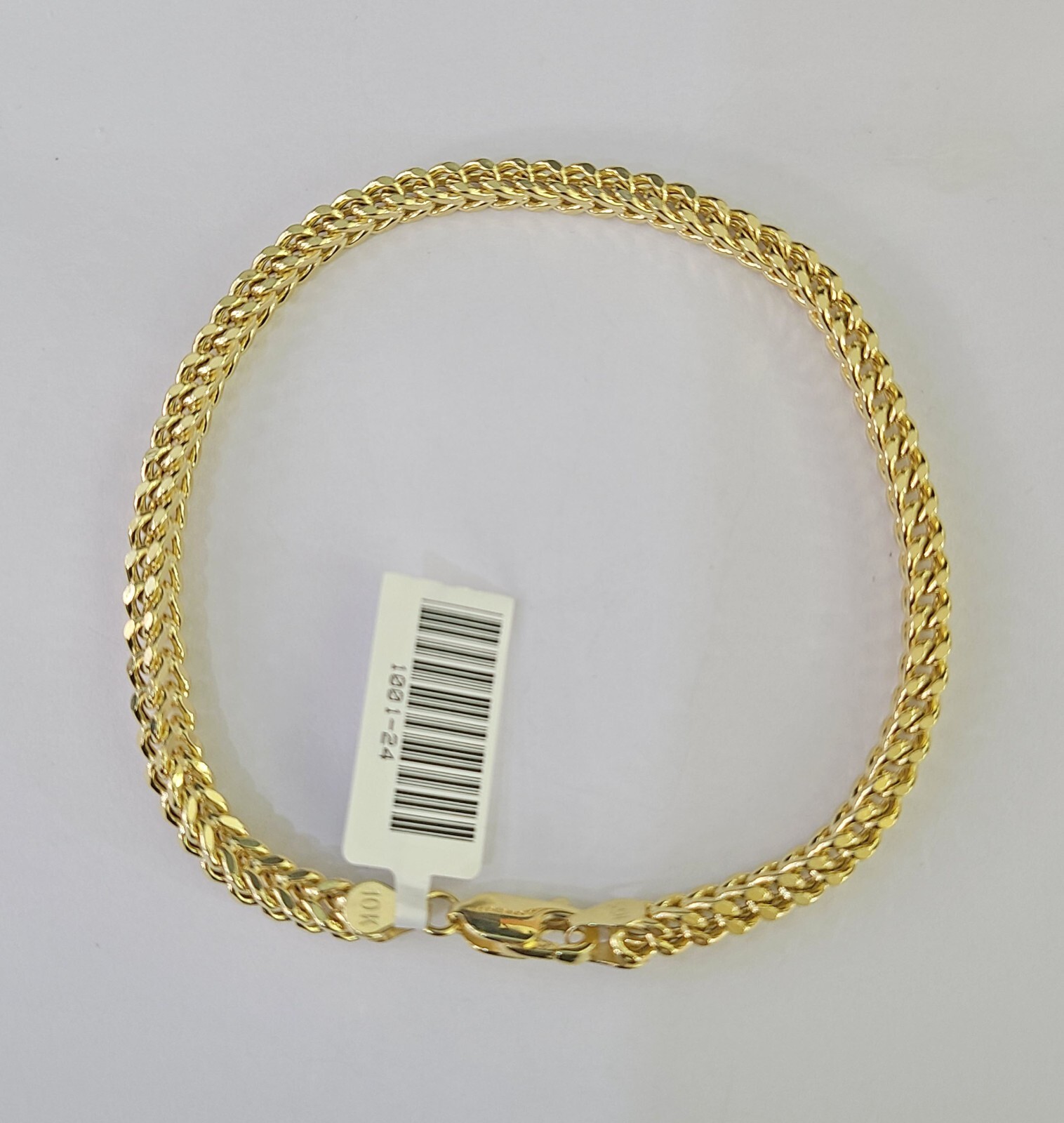 10k Franco Bracelet 4mm 8″ Inch Yellow Gold Men Women Link Real 10kt