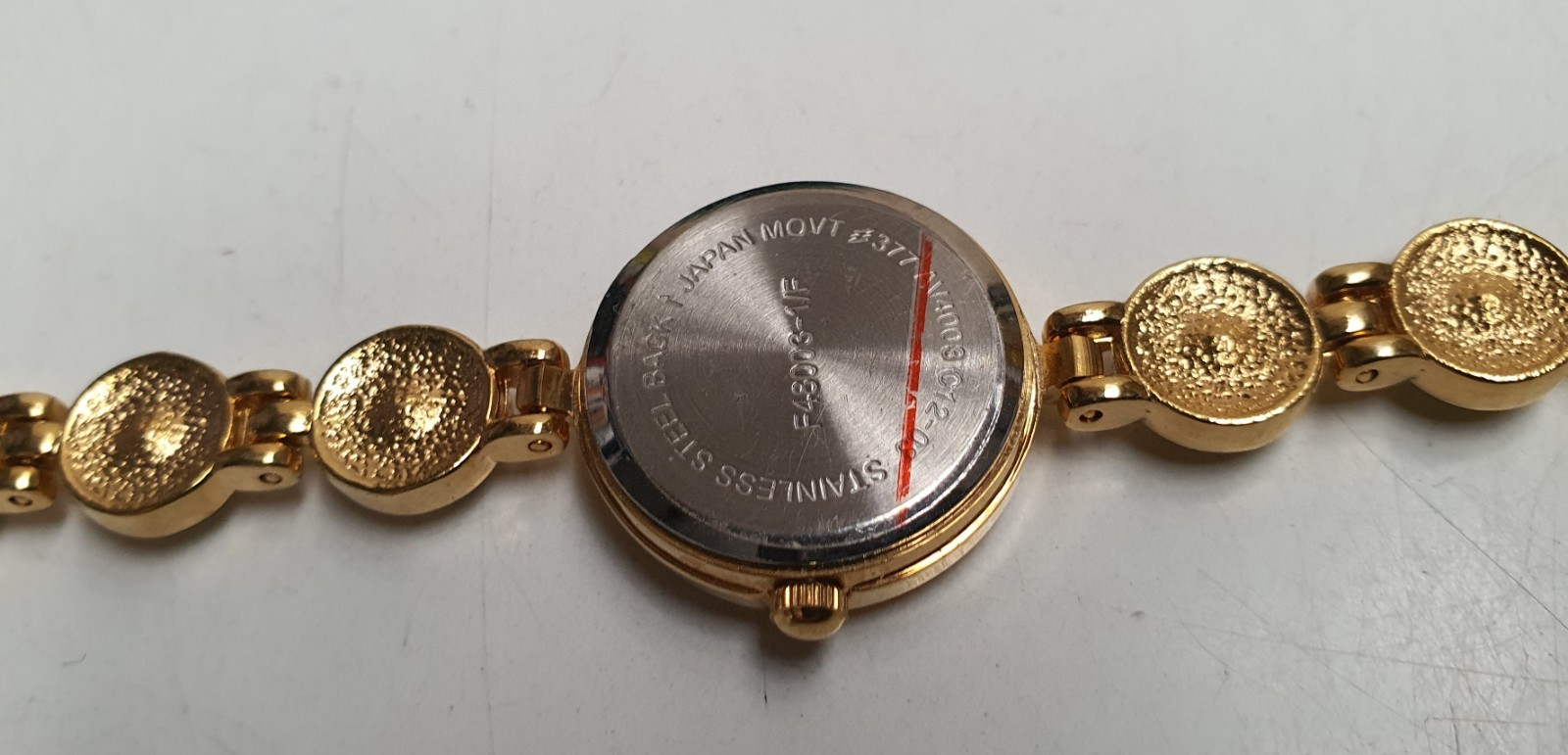 Quartz Women’s Gold Dress Watch Blue Diamontes Japan Movement 17cm Long Band