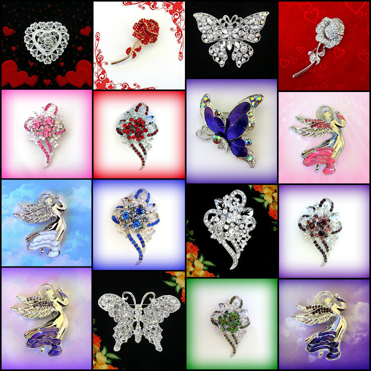 PURPLE EASTER FLOWER MOTHERS DAY CORSAGE RHINESTONE BROOCH PIN~ GIFT FOR HER MOM