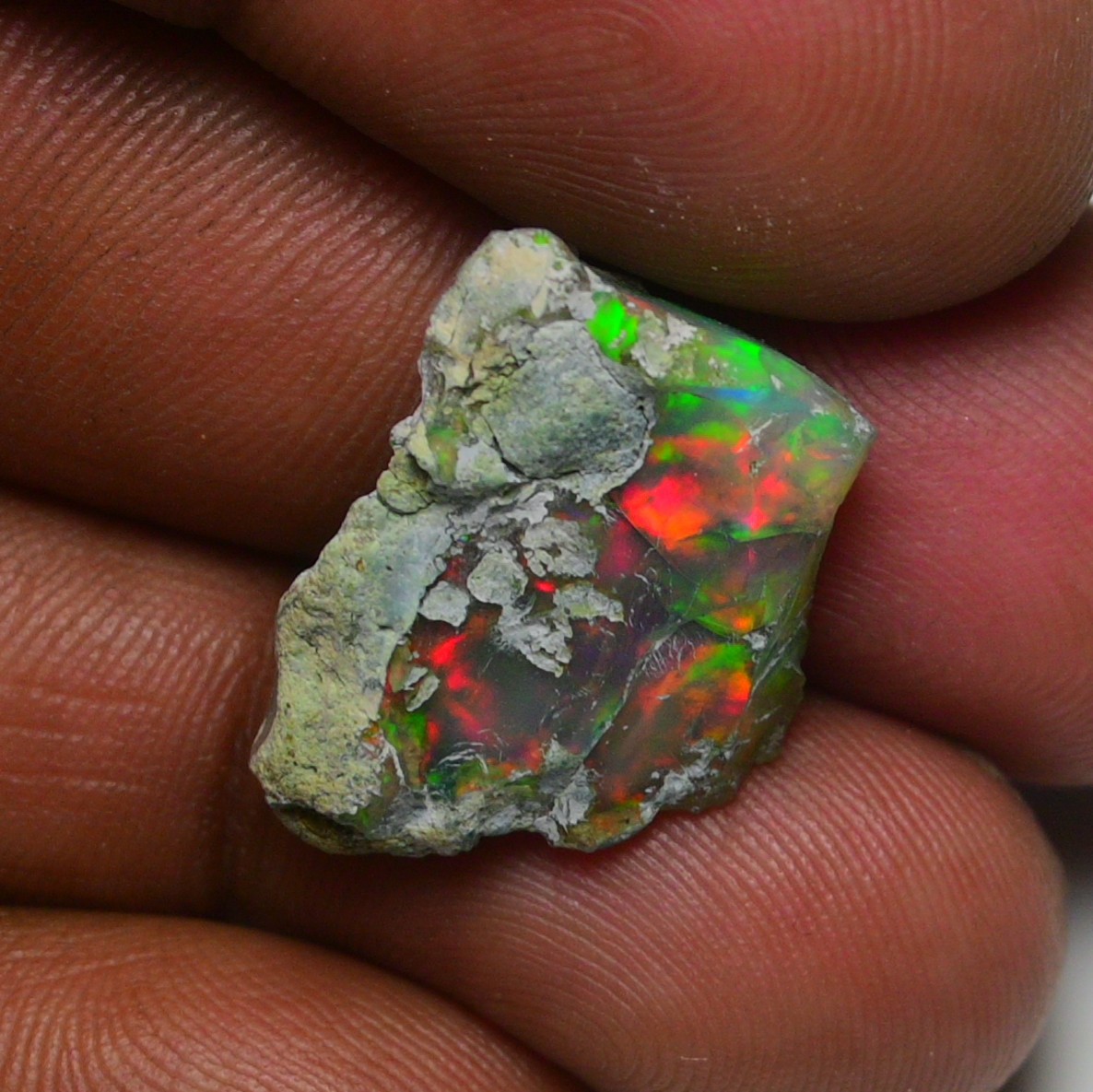 Jewelry Grade Black Opal Rough 11.70 Ct, Natural Ethiopian Opal Raw, Fire Opal