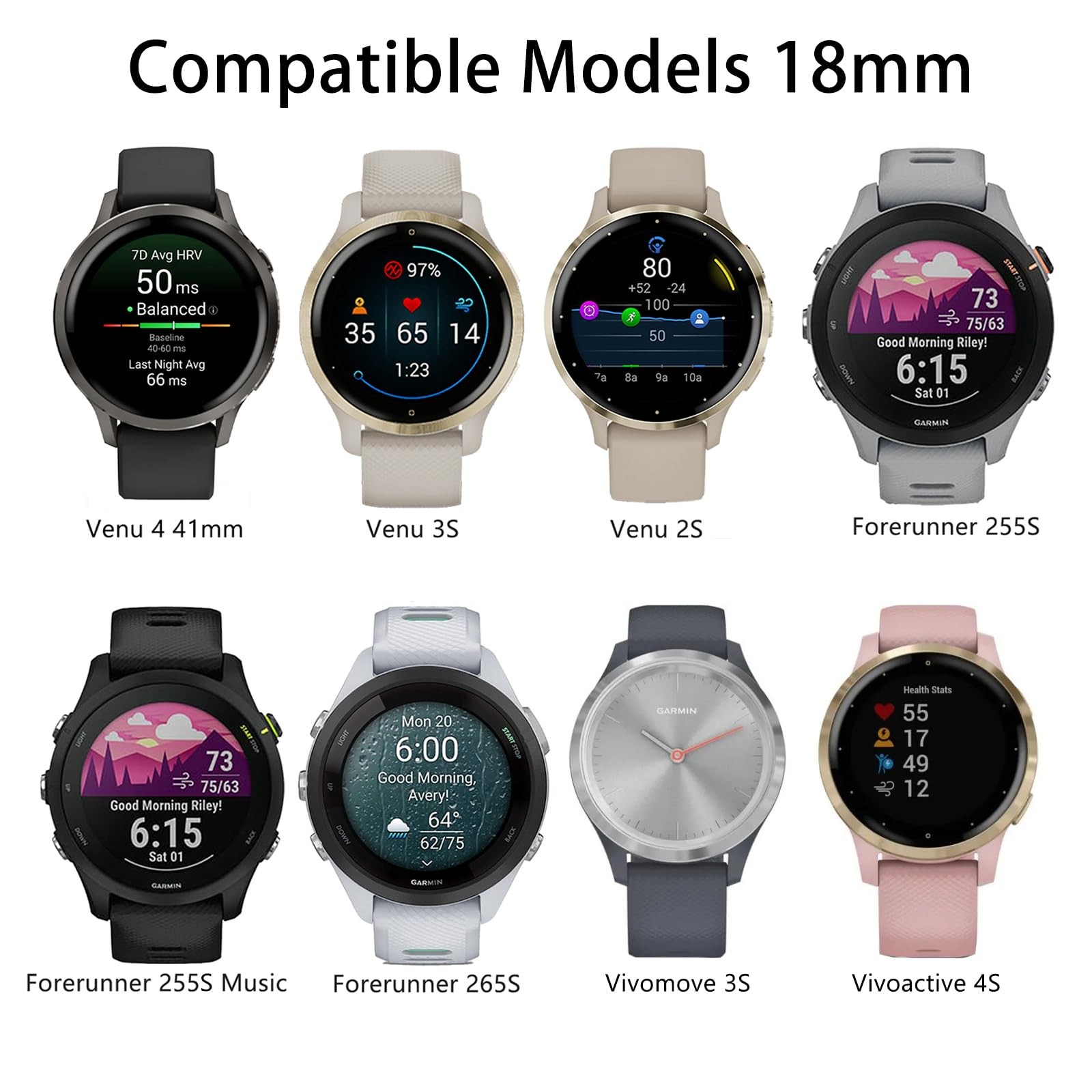TopPerfekt Watch Band Compatible with Garmin Venu 4 45mm/Venu 3/Venu 2/Foreru…