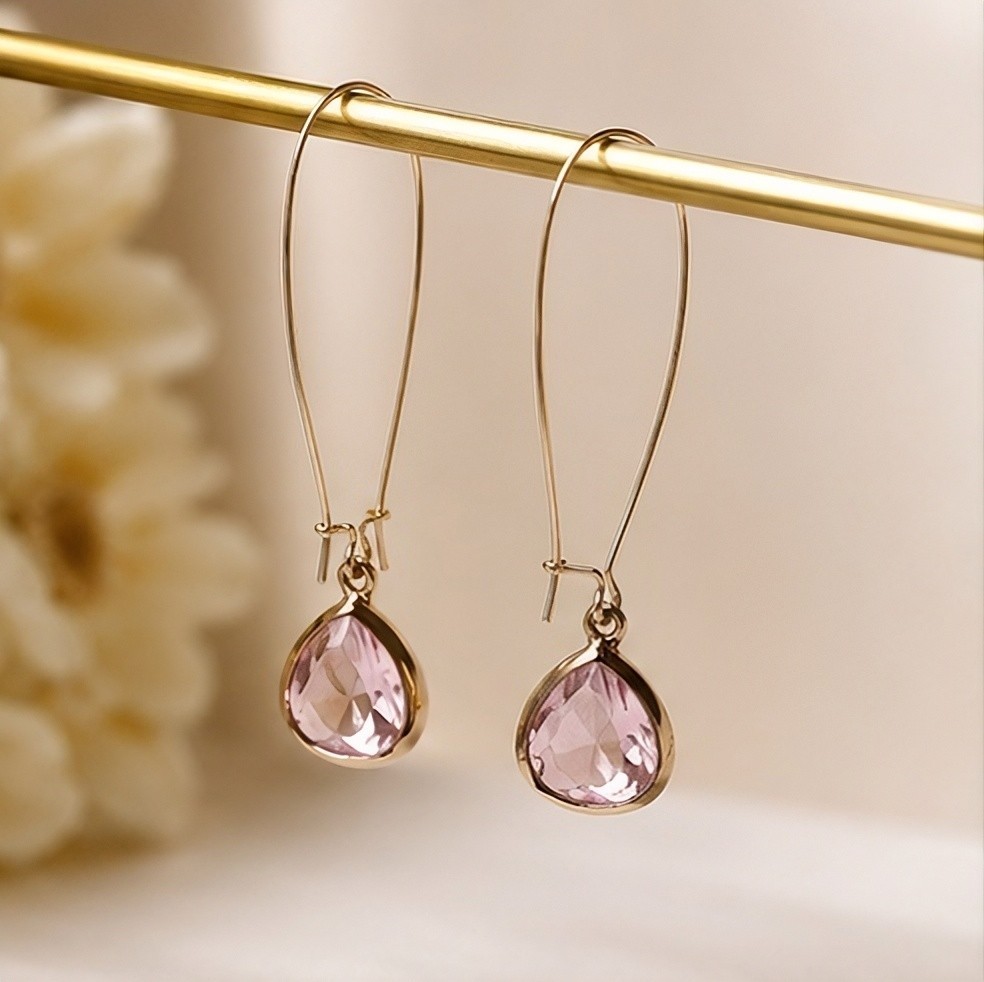 Avon Modern Pink Loop Earrings New In Original Box Fast Shipping