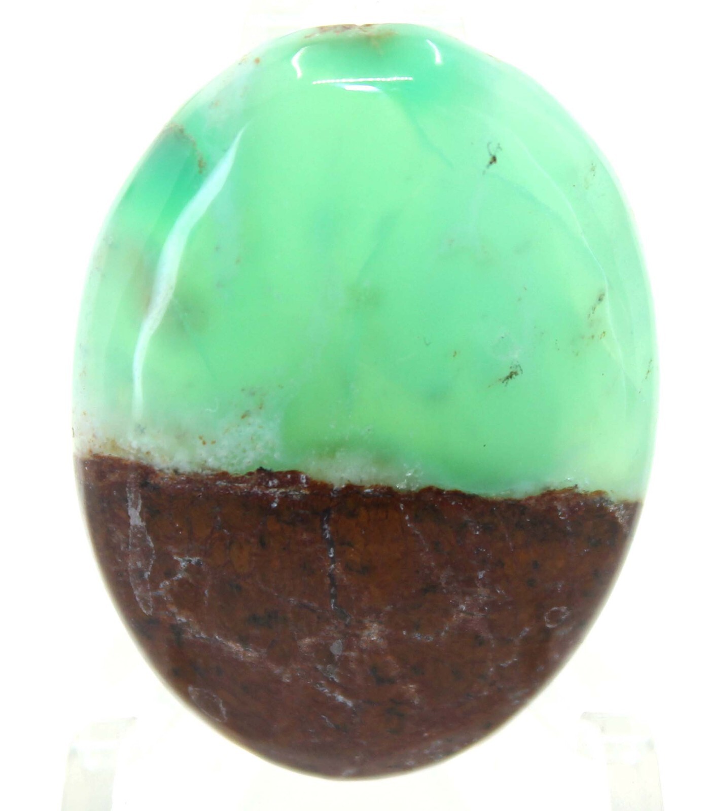 42.10 Cts WoW!! Bio Chrysoprase Gemstone Oval Cabochon Loose Gemstone 32x24x6