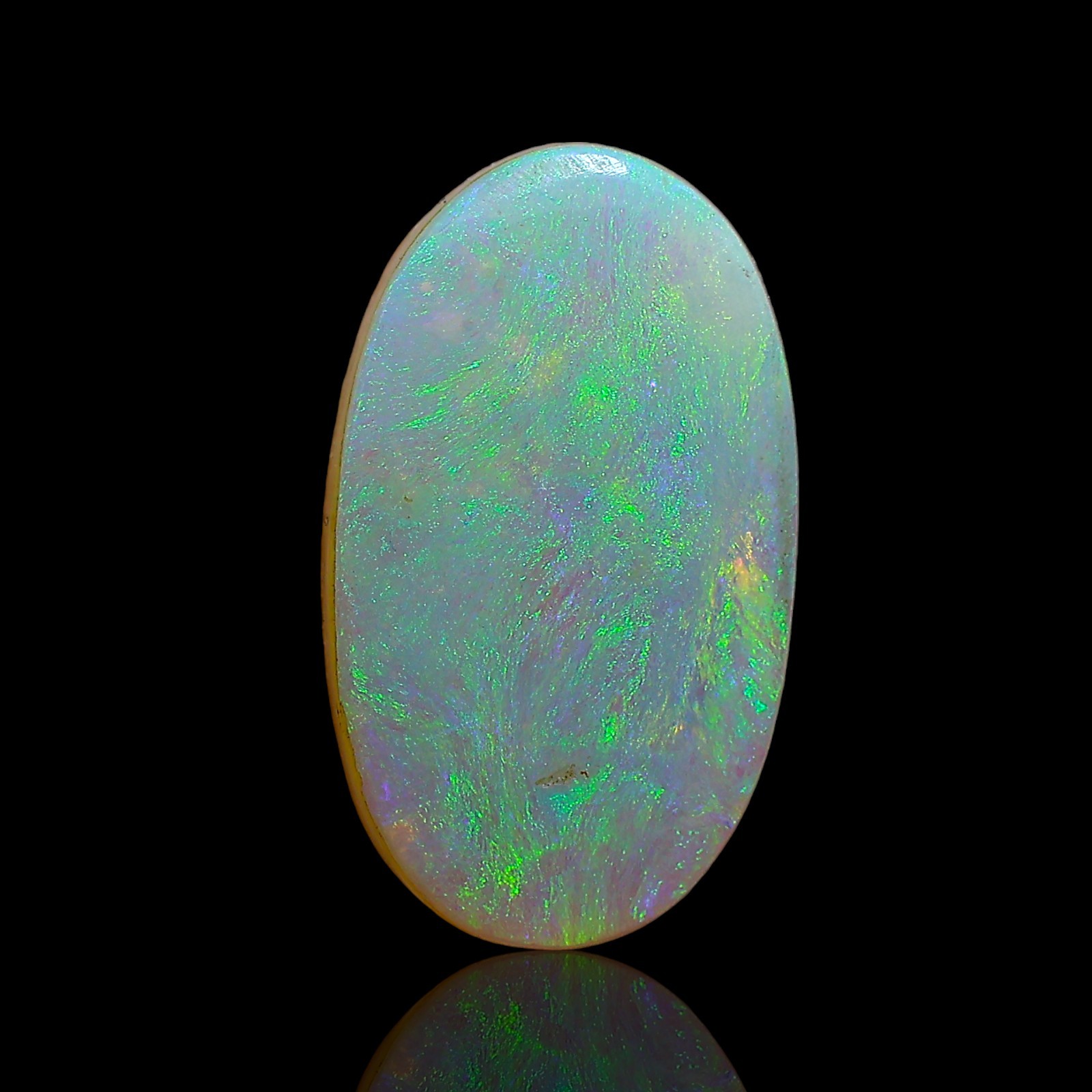 9.05 Cts Lab-Created Oval Doublet Opal Spiritual Cabochon Gemstone 17x10x6 mm