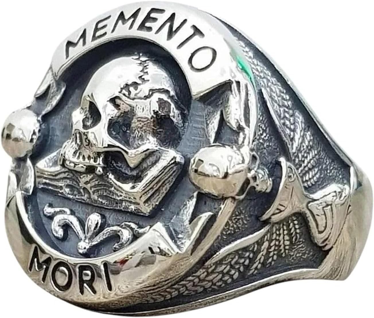 New 2026 Unisex Goth Vintage Ethic Memento Mori Carpe Diem Letter Skull…