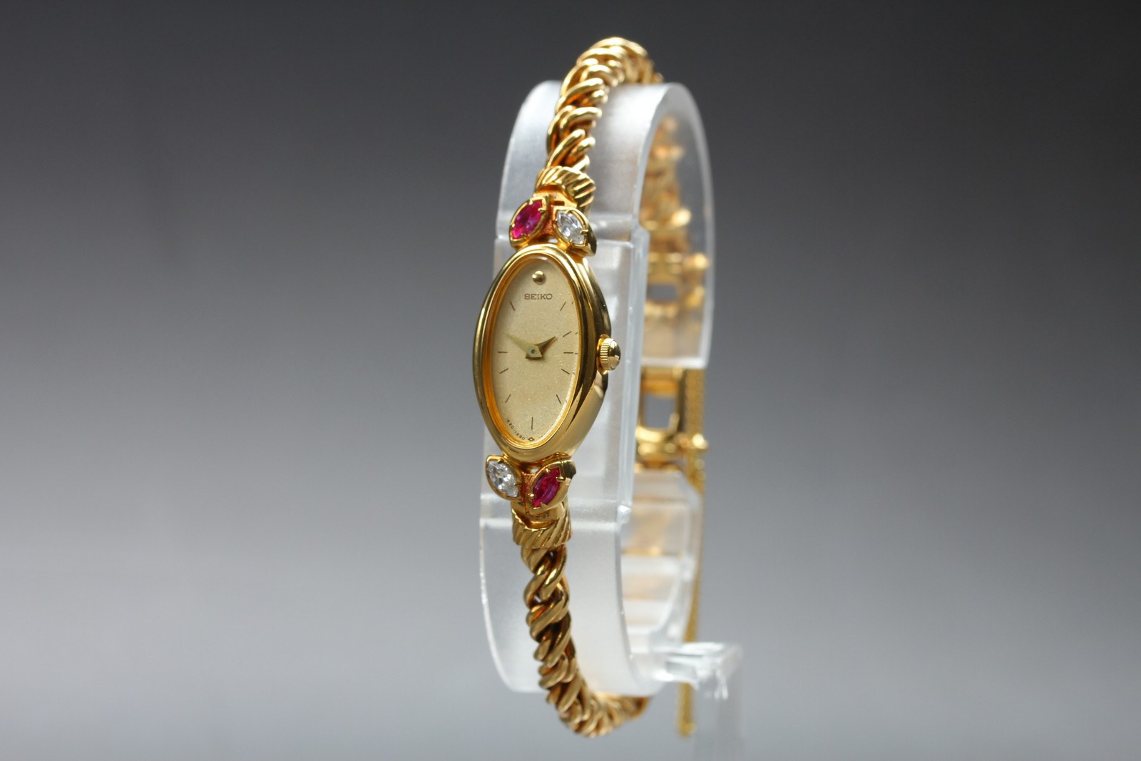 [MINT] Vintage Seiko Tisse 1E20-5760 Gold Rhinestone Quartz Women’s Watch Japan