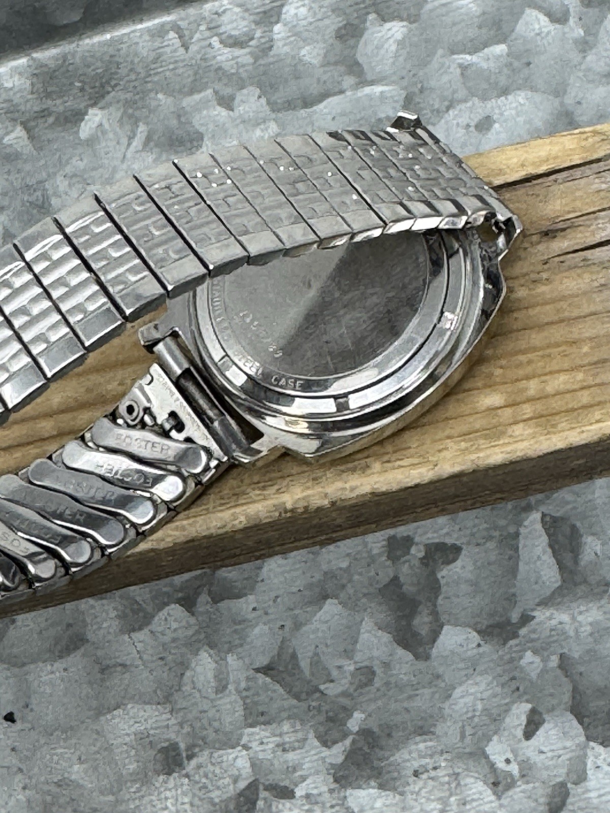 1972 BULOVA ACCUTRON CK 2181 Tuning Fork Watch, Serviced, Clean, Foster Band