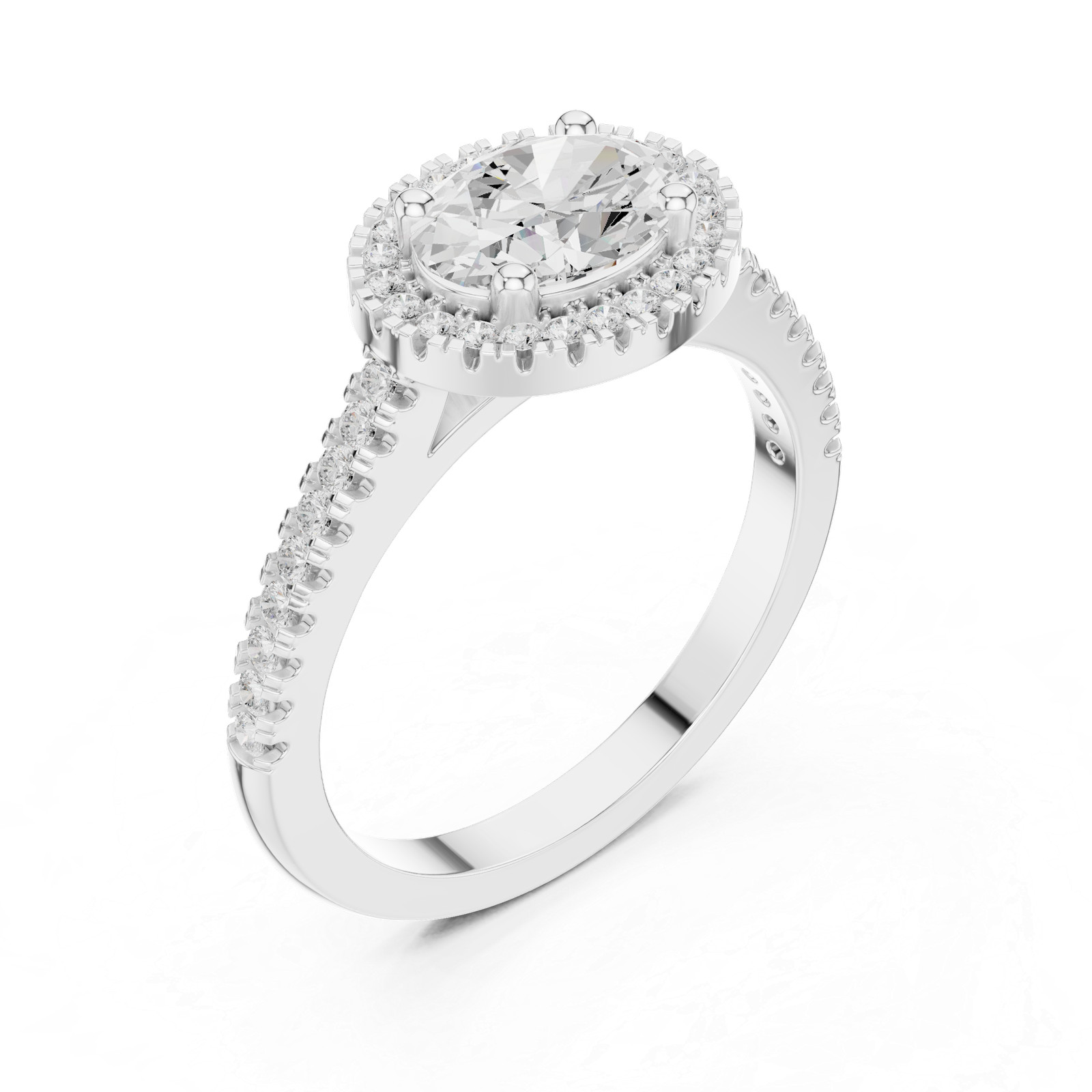 Oval Certified 1.1 Ct Lab Grown Anniversary Promise Women’s Ring 14K Gold Over