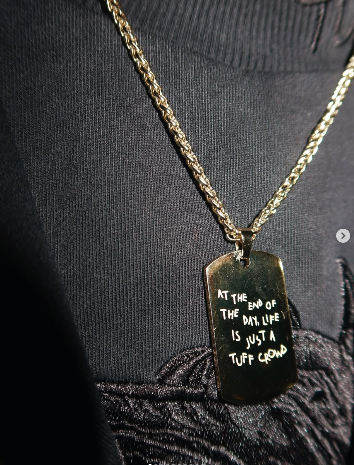 Tuff Crowd Dog Tag – Gold. Limited Edition Promo Item New
