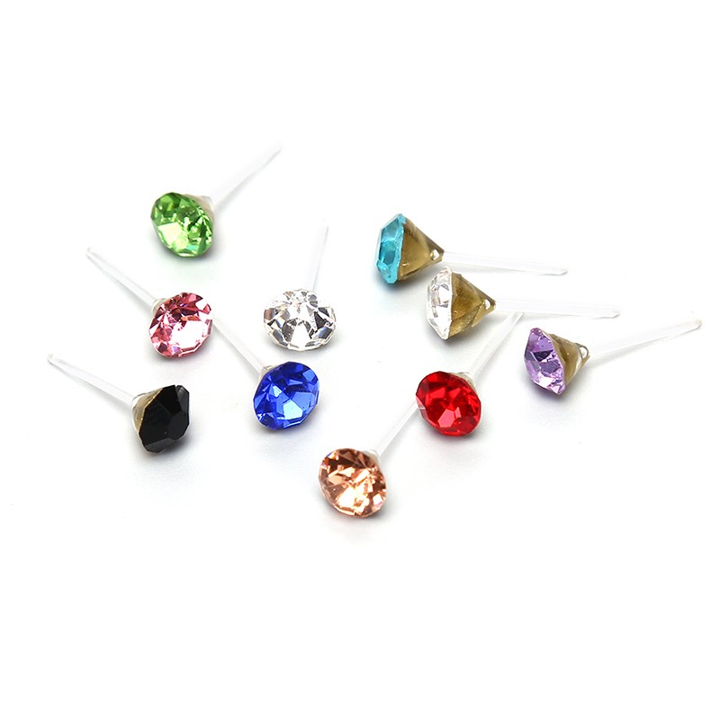 10Pairs/20Pairs Set Rhinestone Crystal Stud Earrings Small Earrings Jewe JdFkj