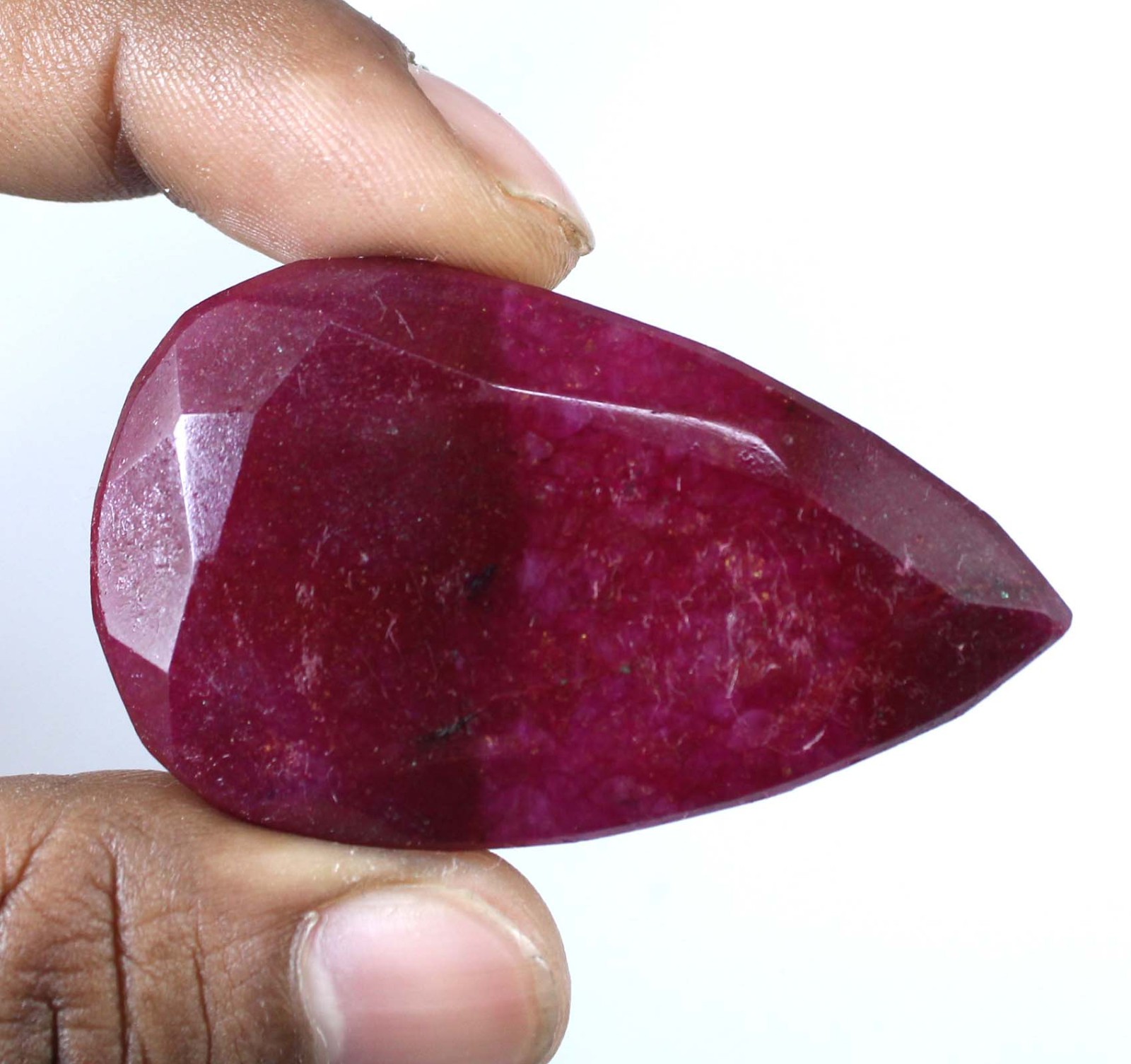247.55 Ct Natural African Red Ruby Pear Gemstone Investment Grade