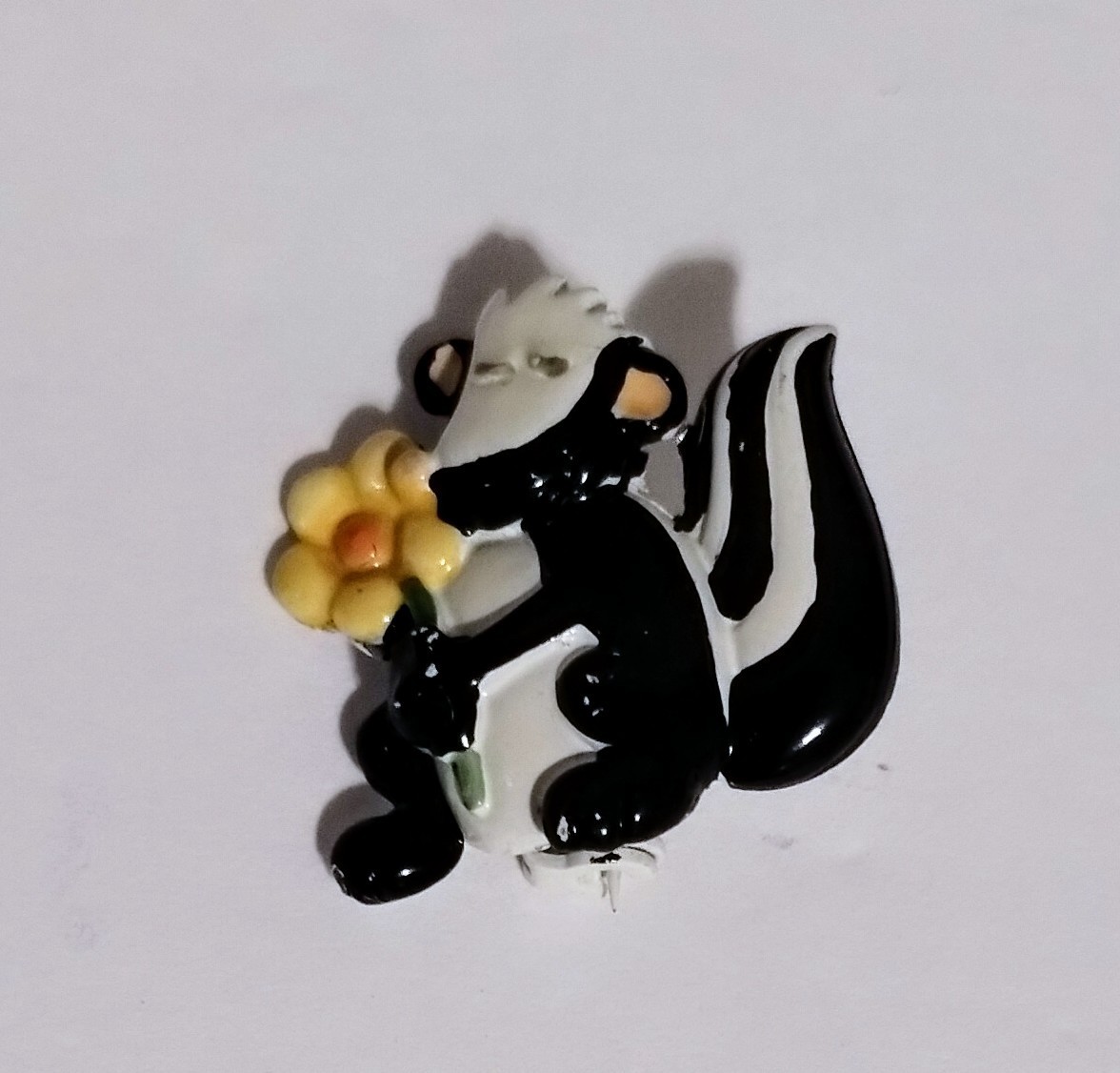 Set Of 3 JJ Jonette Brooches: Two Skunks One Basketball. Used