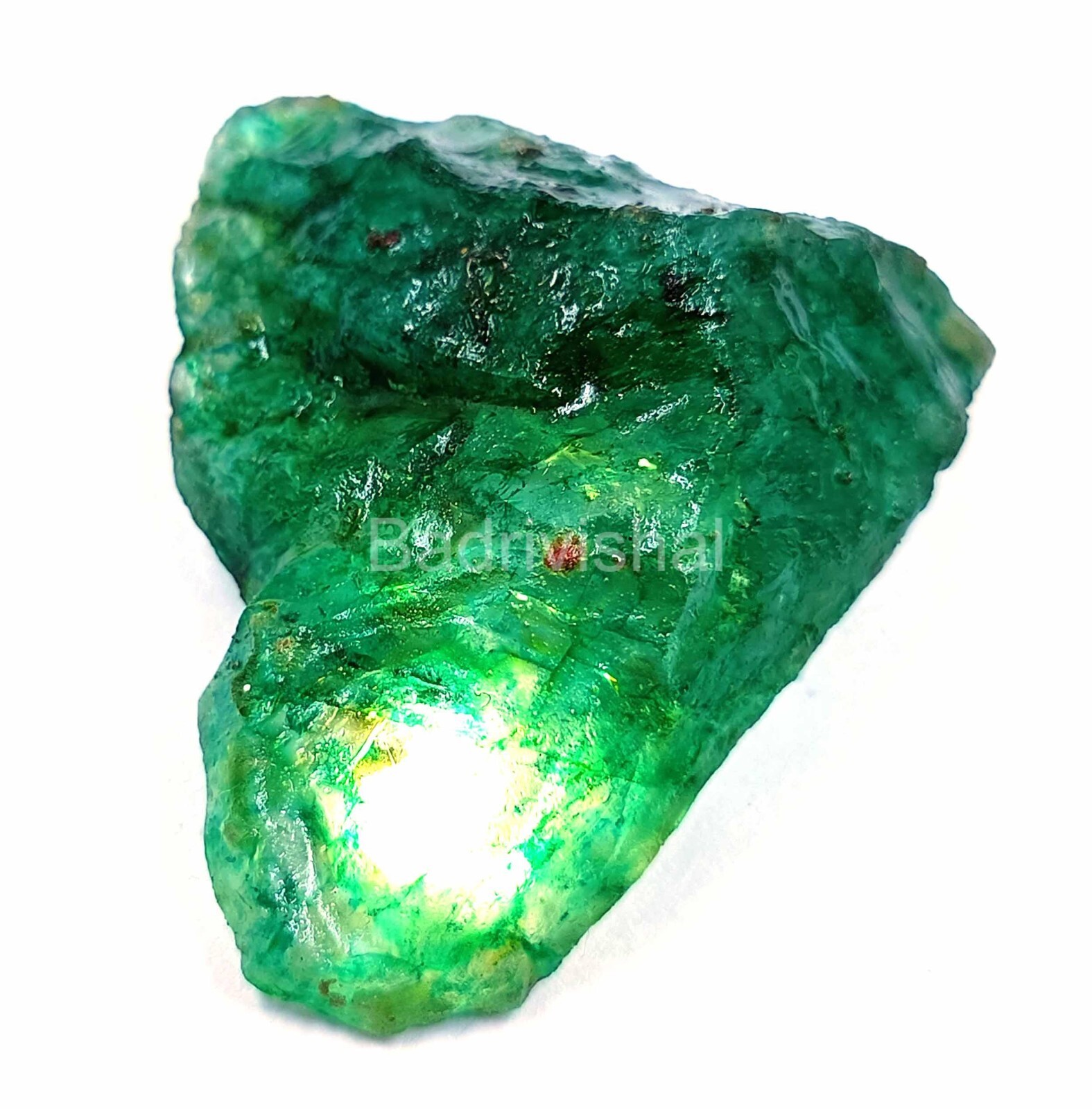 82 Ct Natural Colombia Rough Green Emerald Certified (Color Dyed) Gemstone EKT